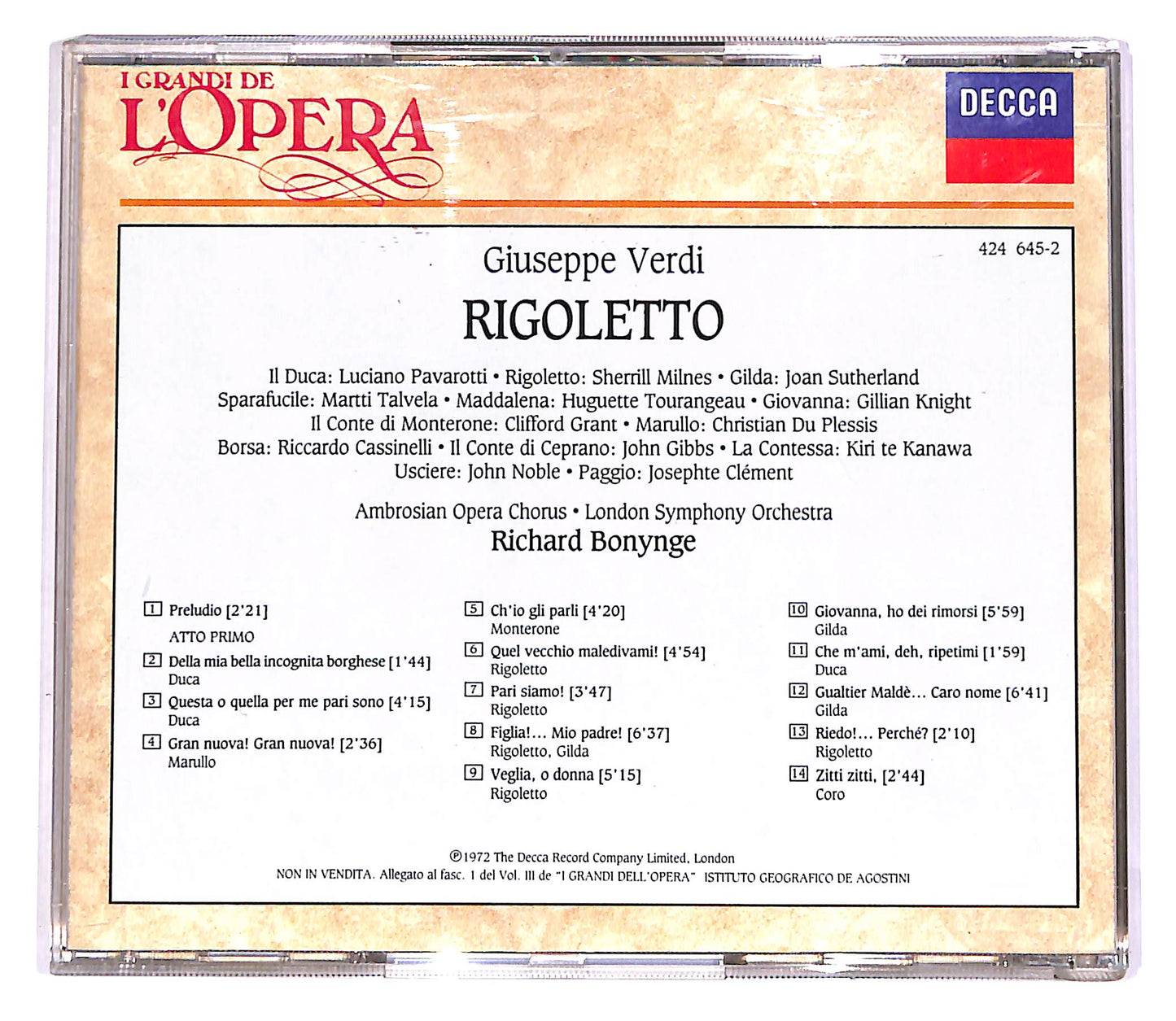 EBOND Verdi - Rigoletto (Atto Primo) EDITORIALE CD CD051623