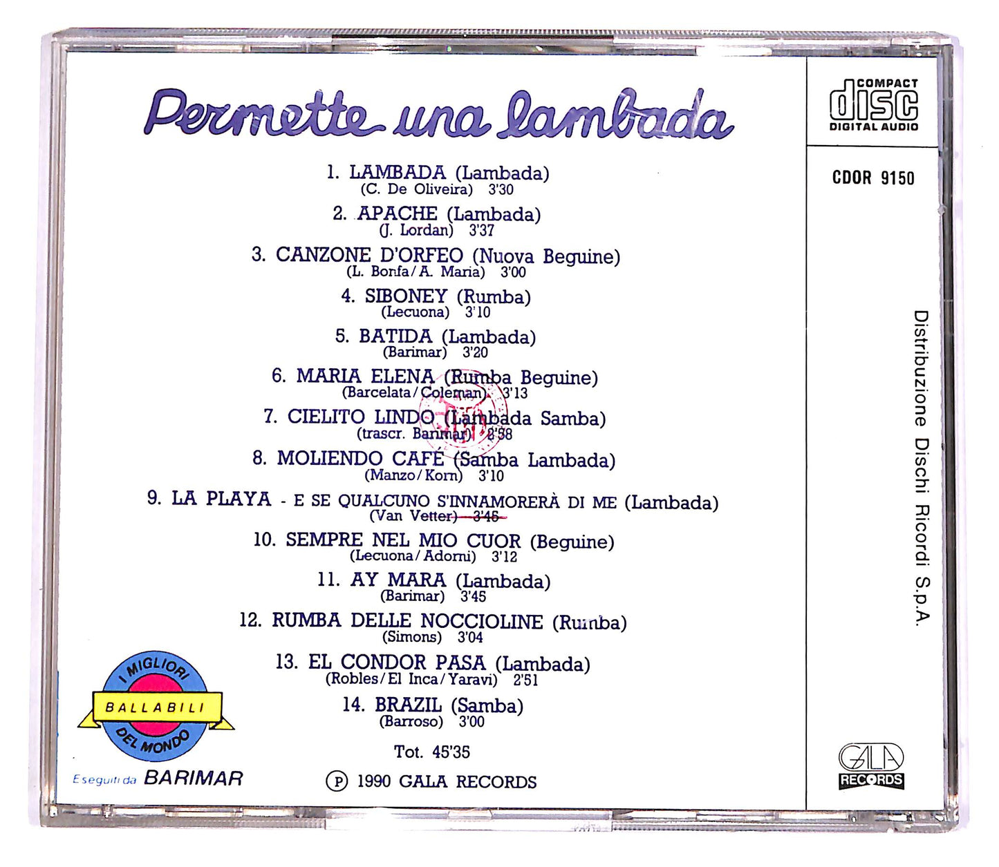 EBOND Barimar - Permette Una Lambada EDITORIALE CD CD051629
