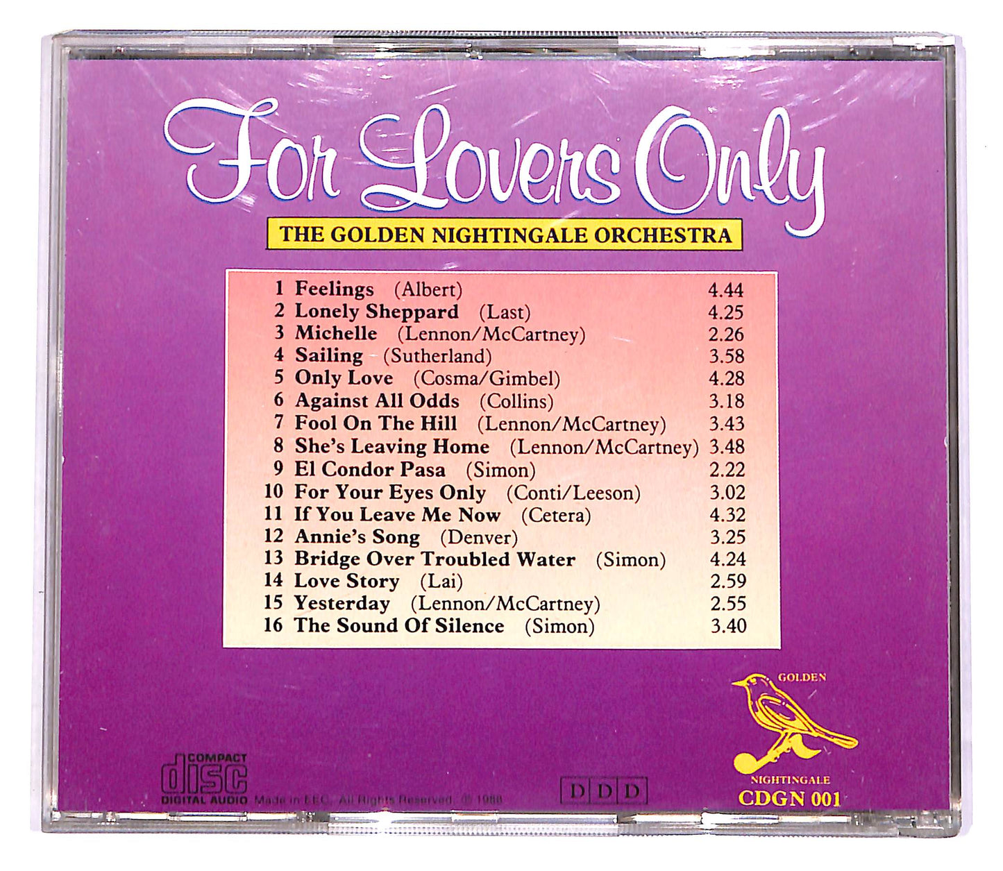 EBOND For Lovers Only - The Golden Nightingale Orchestra EDITORIALE CD CD051632