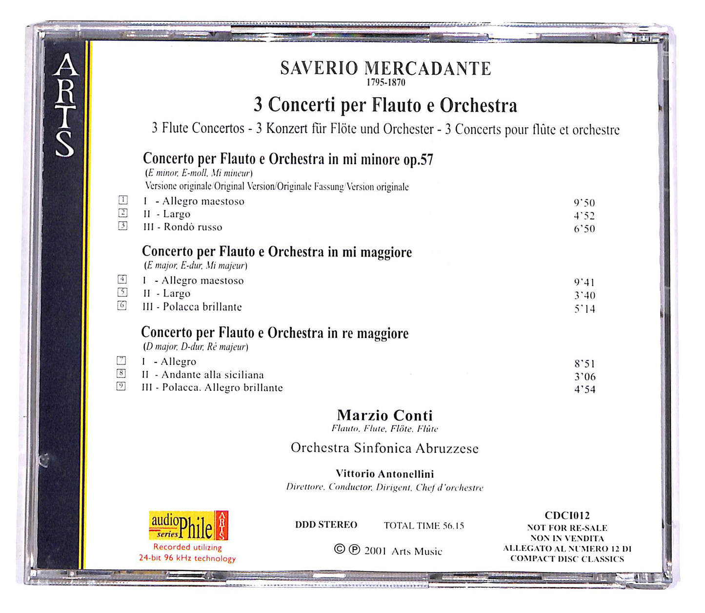 EBOND Saverio Mercadante: 3 Concerti Per Flauto E Orchestra EDITORIA CD CD051709
