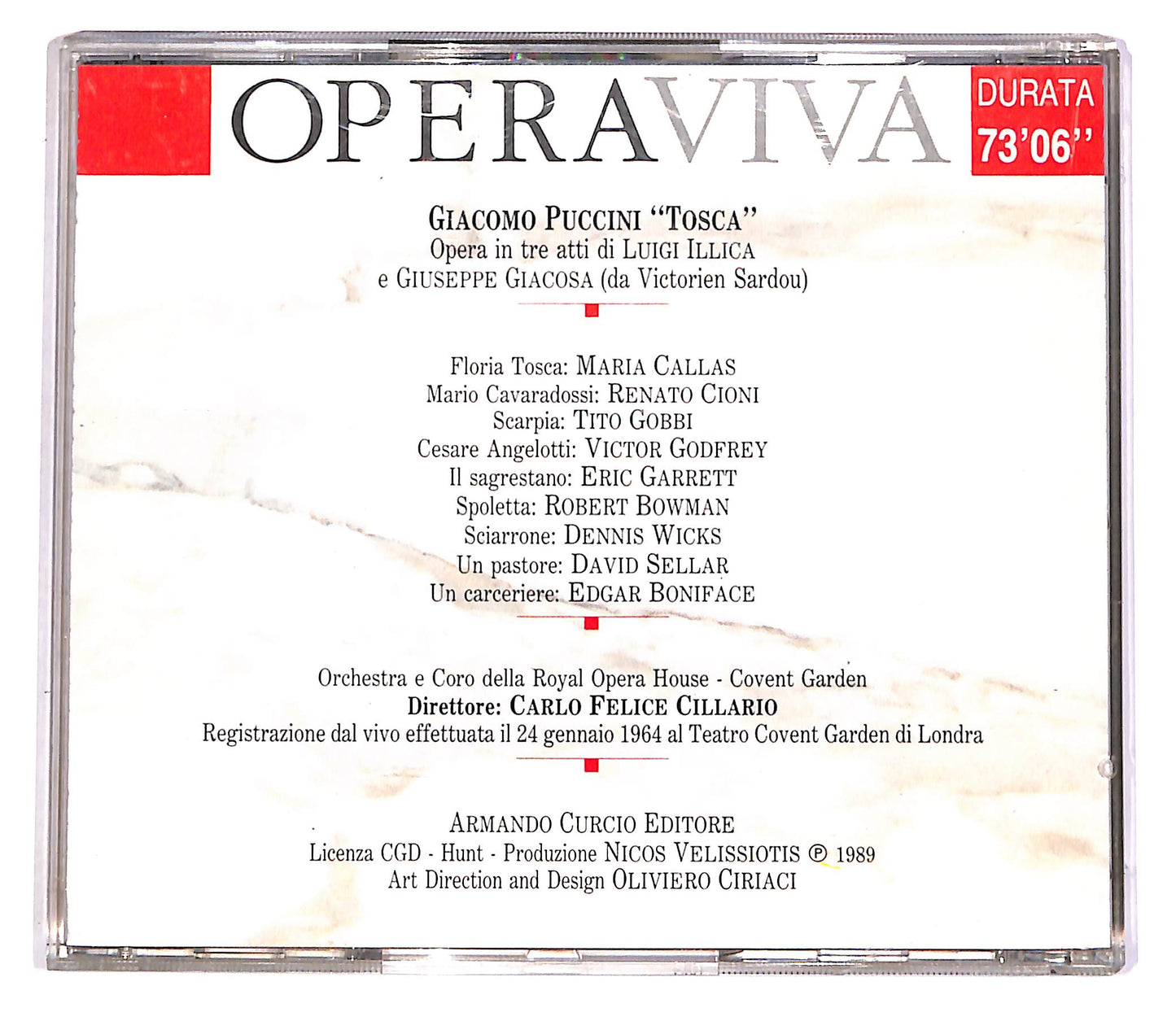 EBOND Puccini - Tosca - Callas, Cioni, Gobbi, Godfrey EDITORIALE CD CD051721