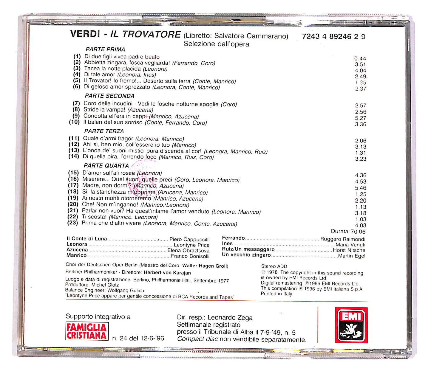 EBOND Verdi - Il Trovatore - Le Pagine Piu Belle EDITORIALE CD CD051725