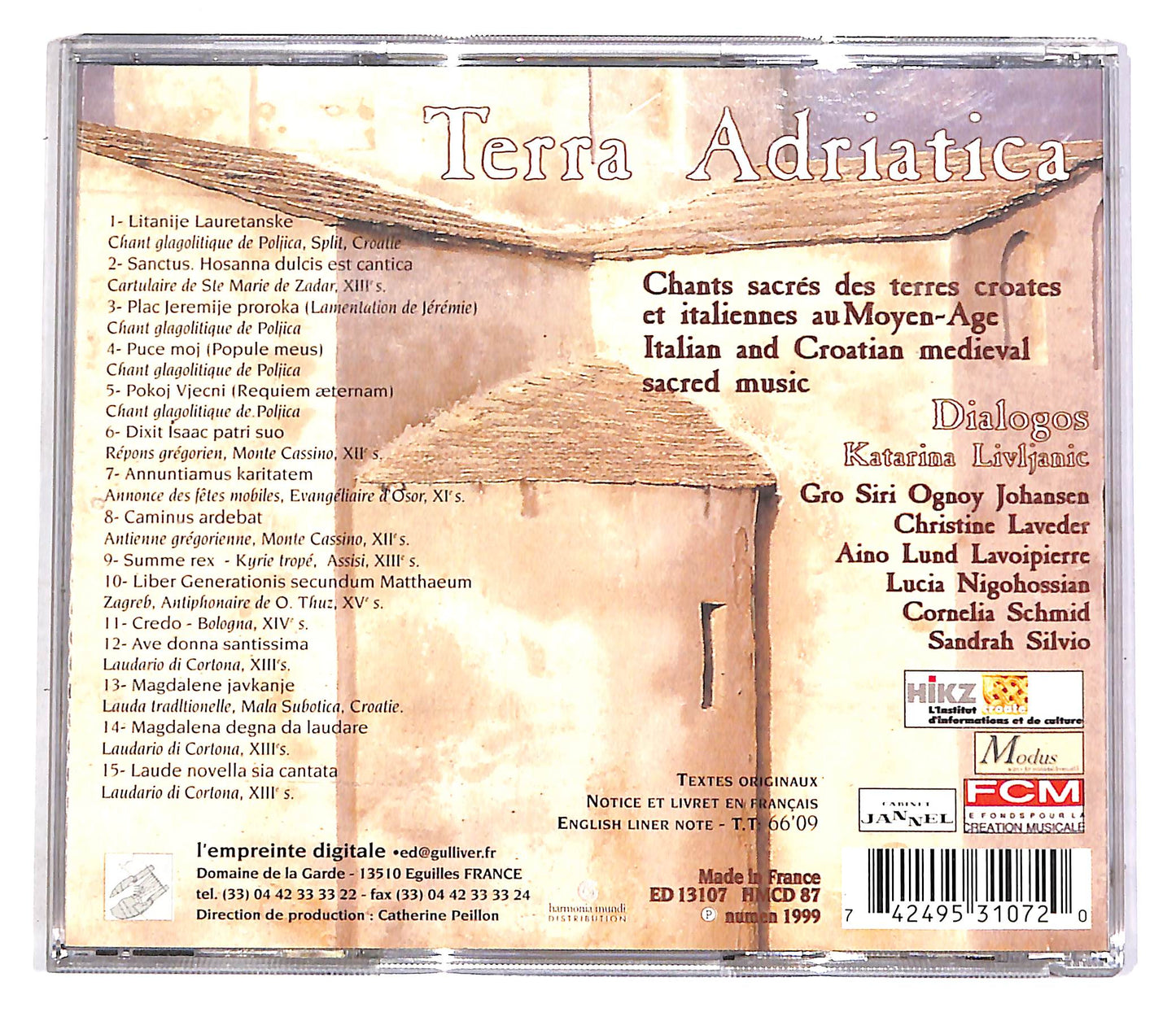 EBOND Dialogos - Terra Adriatica CD CD051836