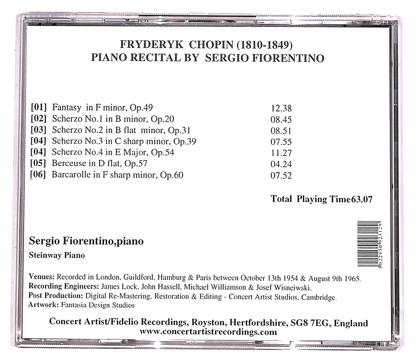 EBOND Chopin - Four Scherzi, Barcarolle, Fantasy, Etc EDITORIALE CD CD052011
