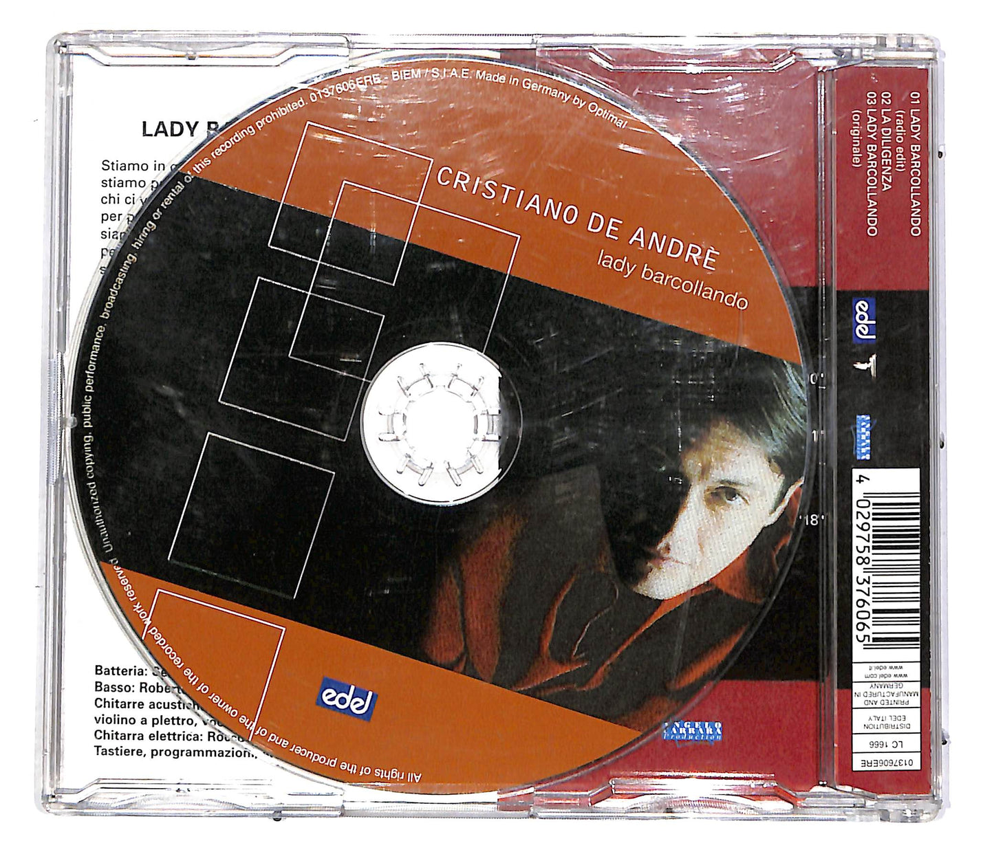 EBOND Cristiano De Andre - Lady Barcollando CD CD052119