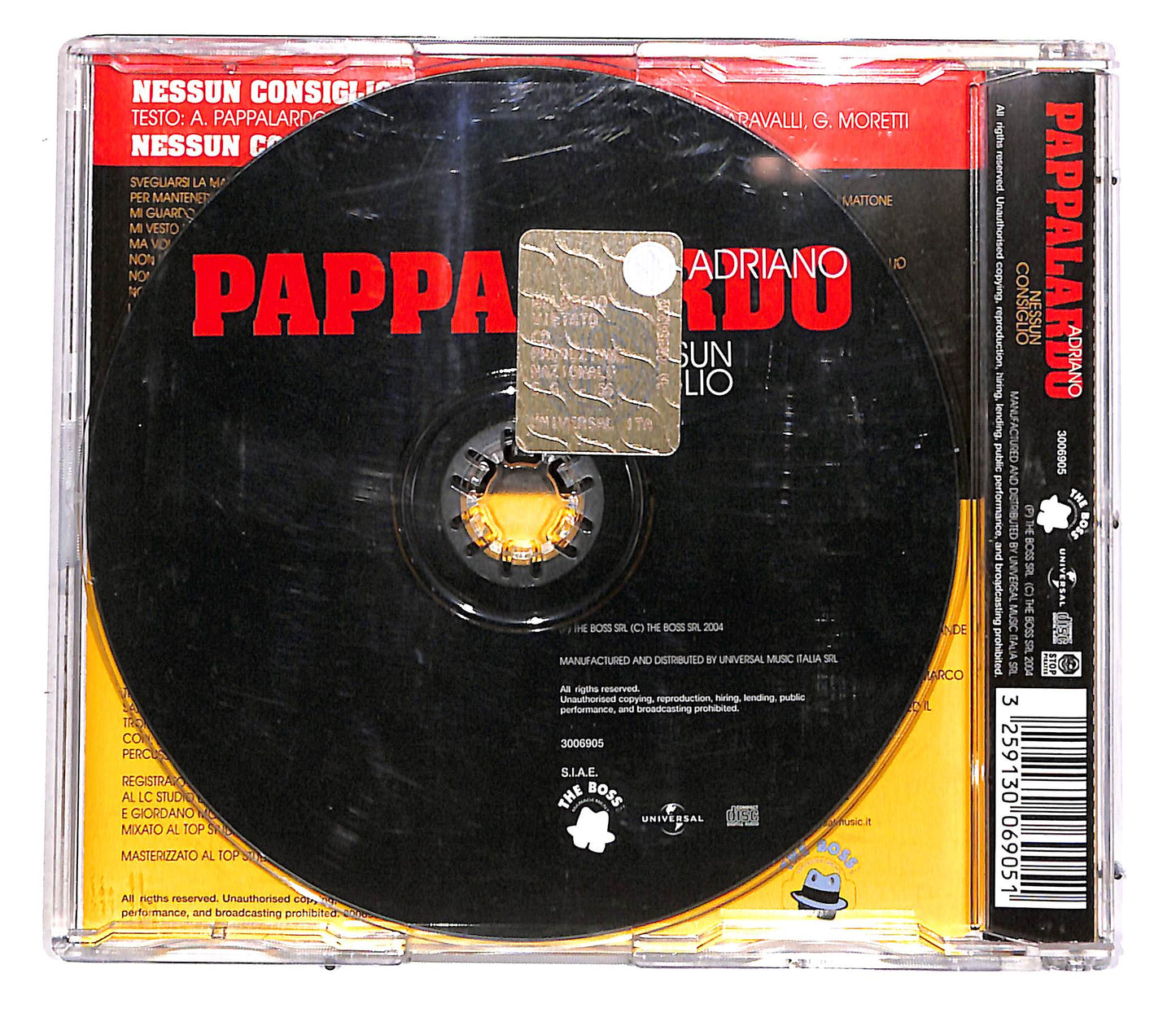 EBOND Adriano Pappalardo - Nessun Consiglio CD CD052210