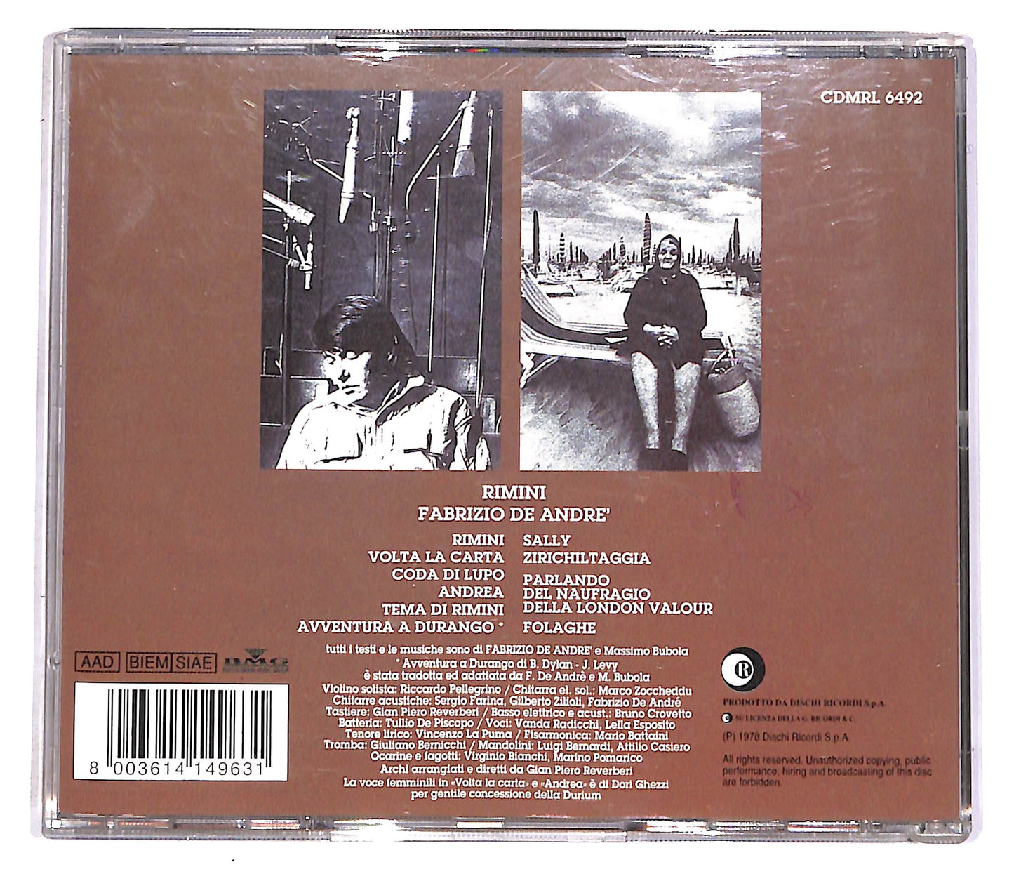 EBOND Fabrizio De Andre' - Rimini CD CD052319