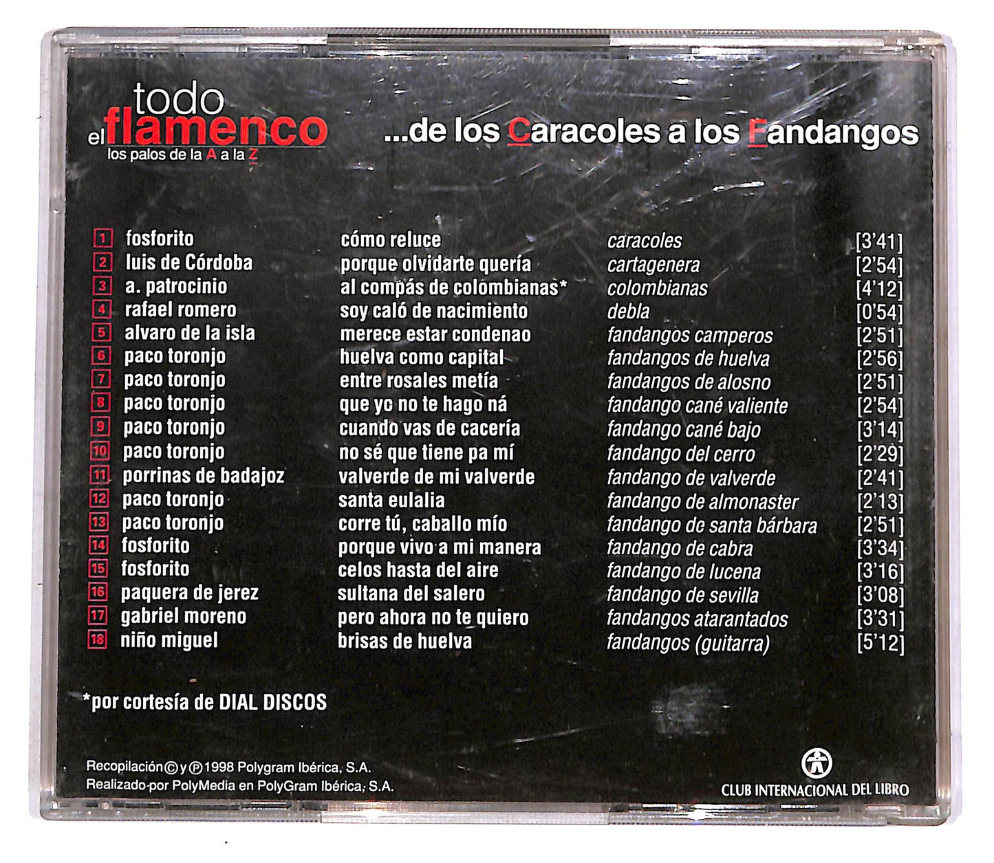 EBOND Various - ...De Los Caracoles A Los Fandangos EDITORIALE CD CD052326