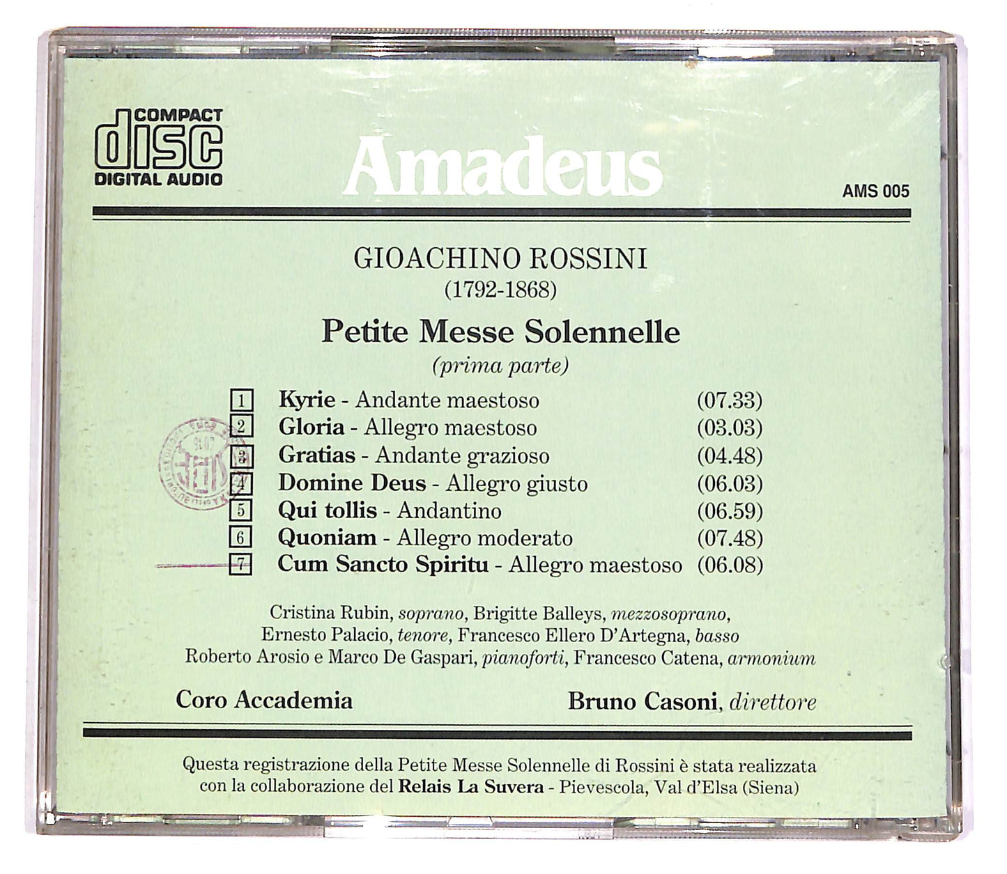 EBOND G. Rossini - Petite Messe Solennele - Prima Parte EDITORIALE CD CD052422