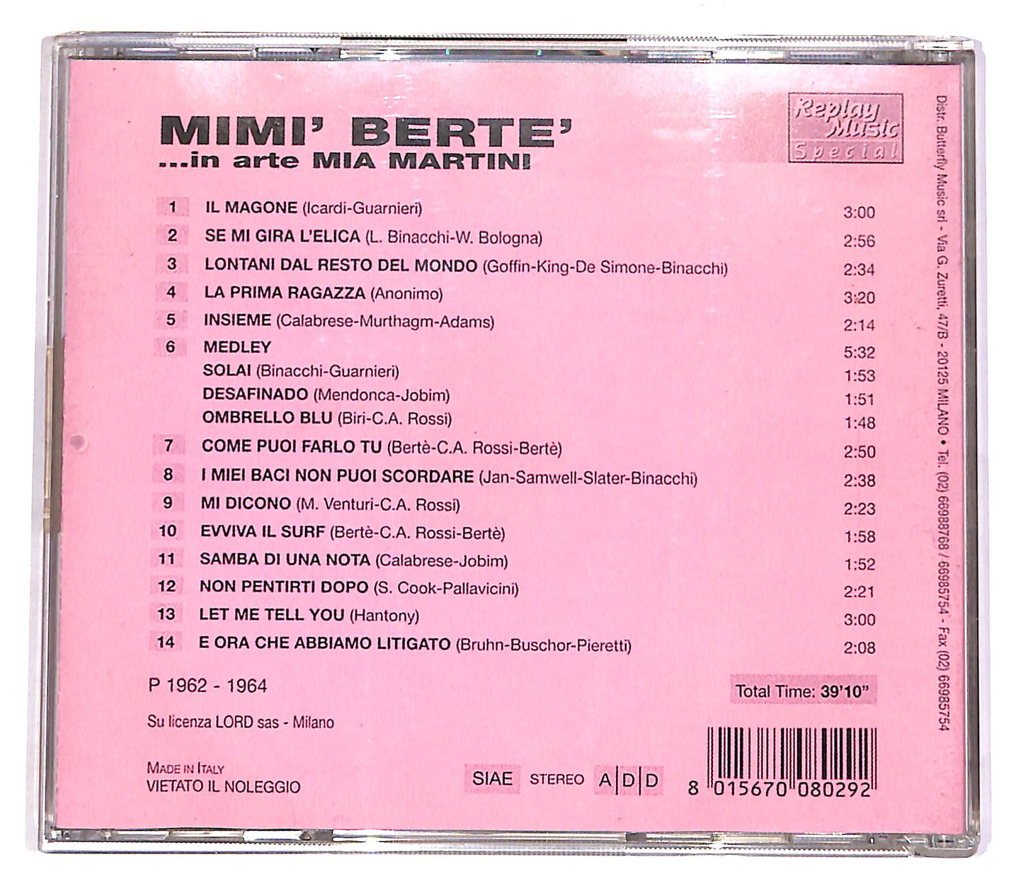 EBOND Mimi Berte - ...In Arte Mia Martini CD CD052432
