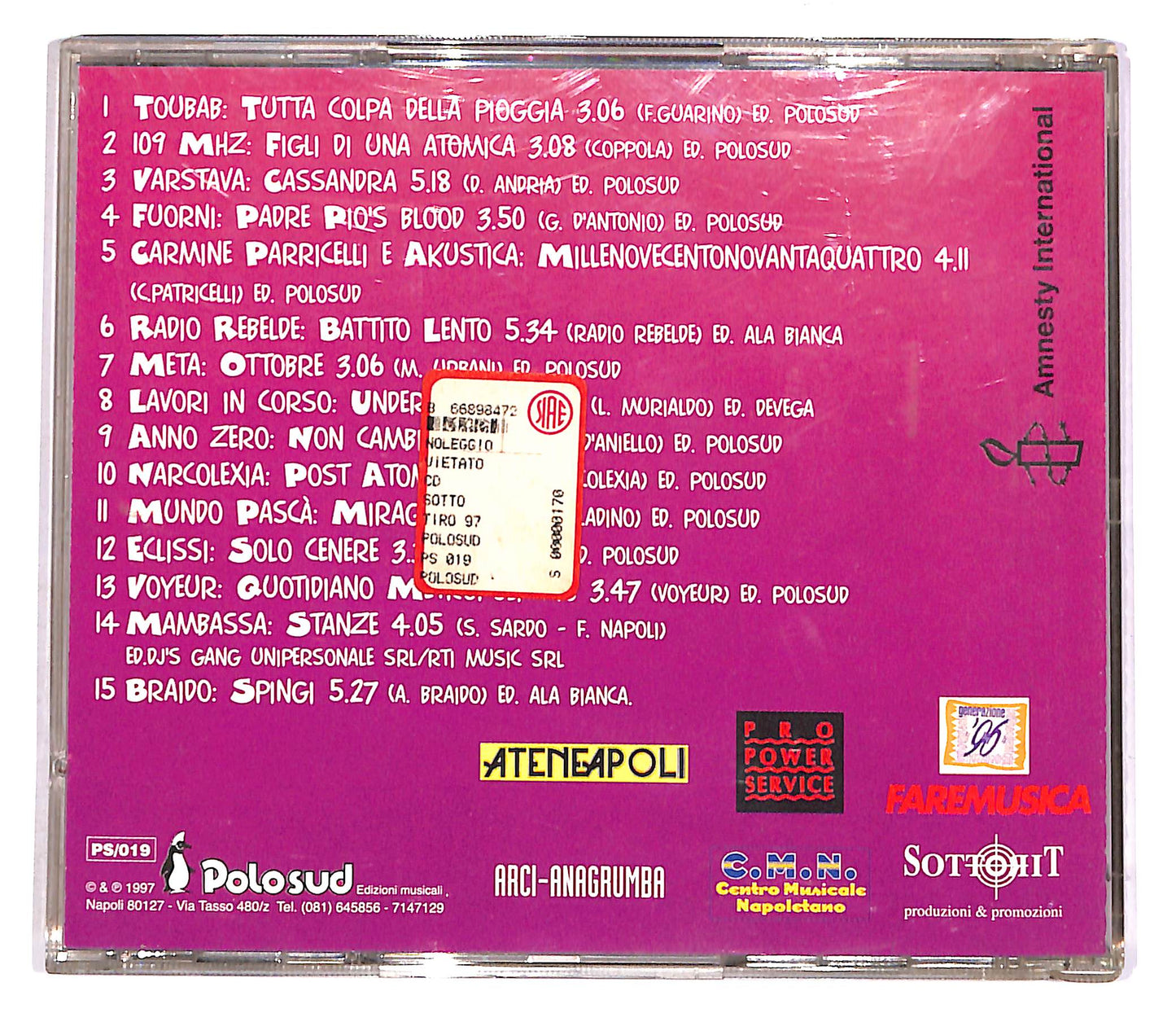EBOND Various - Sottotiro '97 EDITORIALE CD CD052454