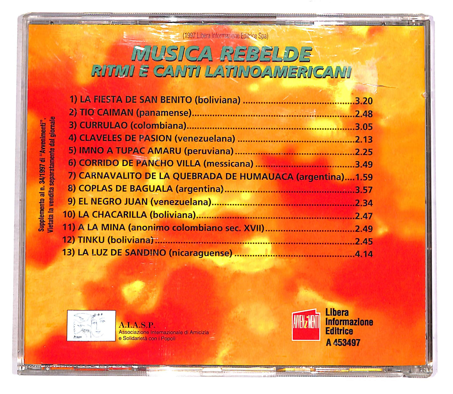 EBOND Musica Rebelde - Ritmi E Canti Latinoamericani EDITORIALE CD CD052540