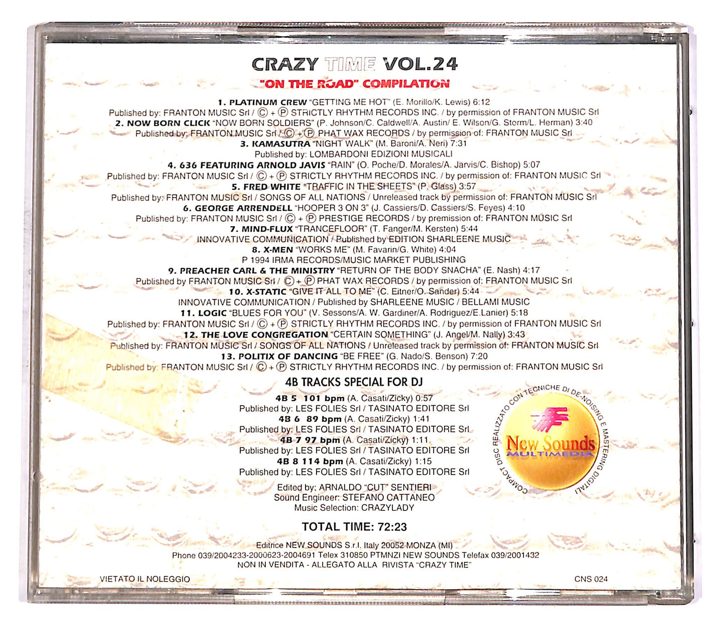 EBOND Crazy Time Vol. 24 - 'On The Road' Compilation EDITORIALE CD CD052747