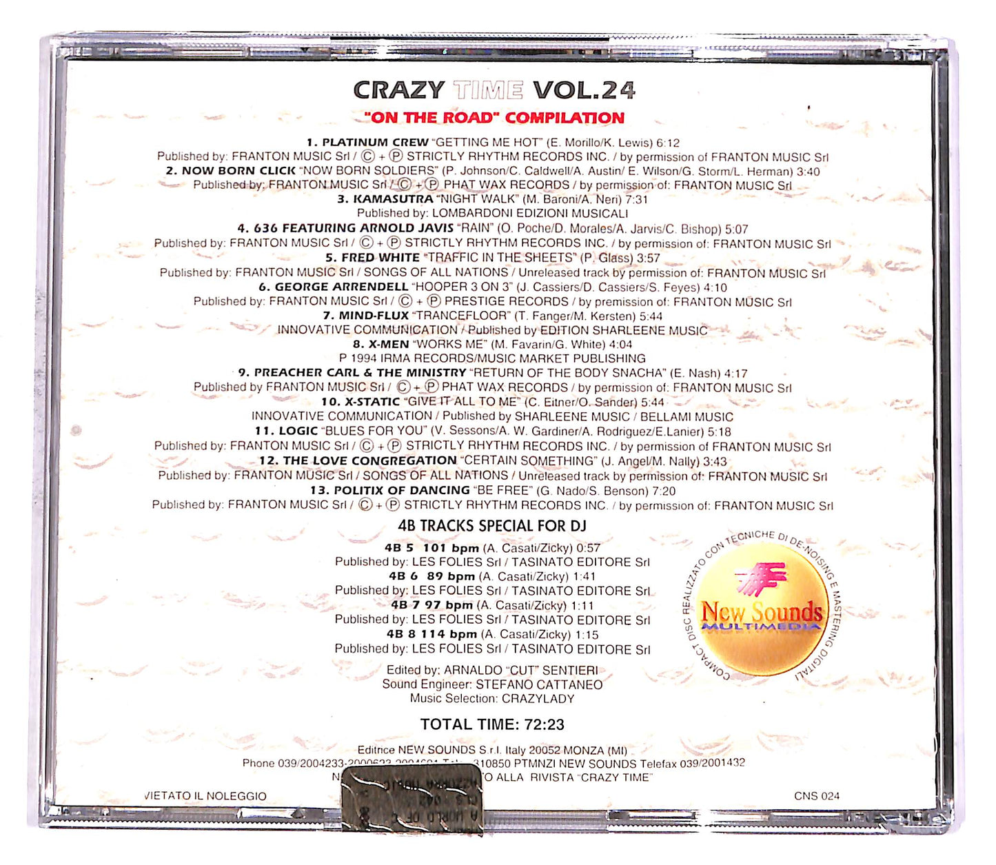 EBOND Crazy Time Vol. 24 - 'On The Road' Compilation EDITORIALE CD CD052812