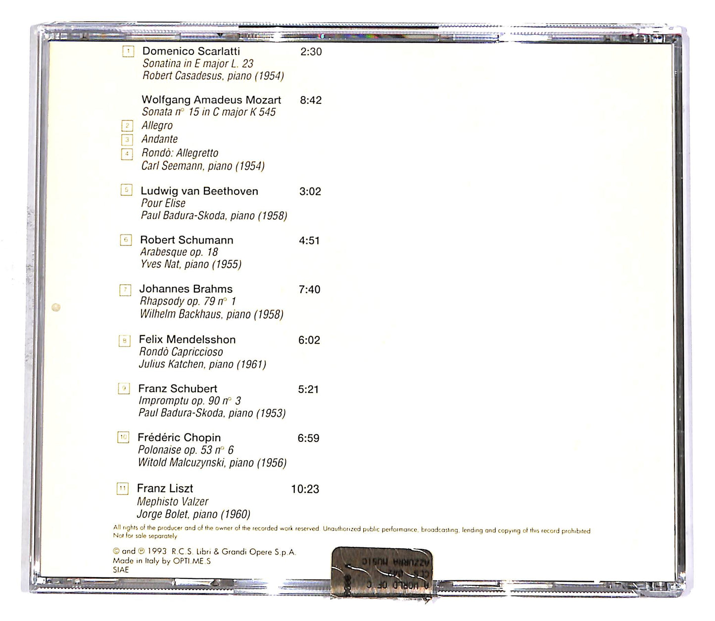 EBOND Various - Pianoforte - Volume 1 EDITORIALE CD CD052834