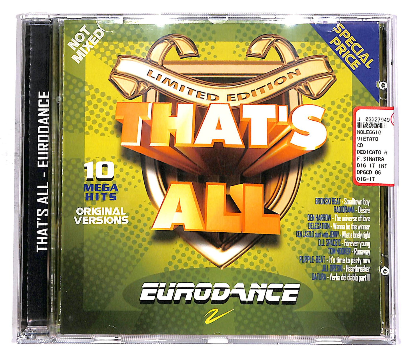 EBOND Various - That's All - Eurodance CD CD052924