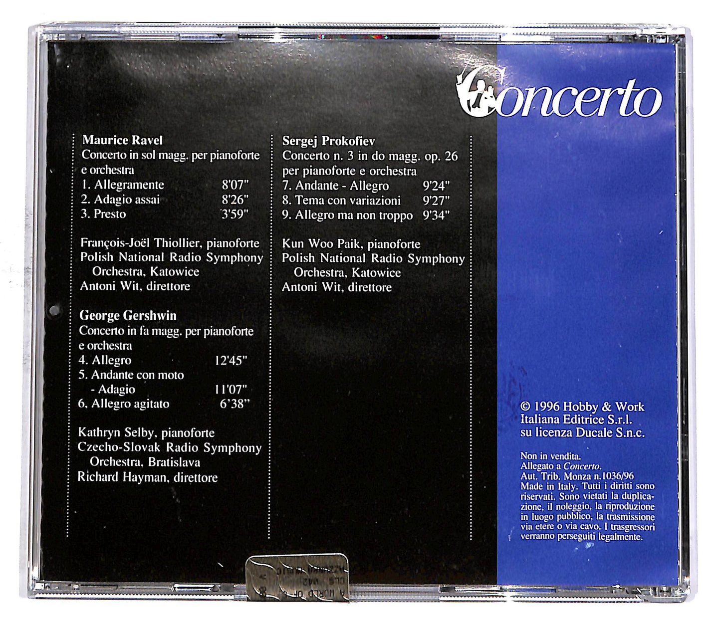 EBOND Ravel, Gershwin, Prokofiev EDITORIALE CD CD053012