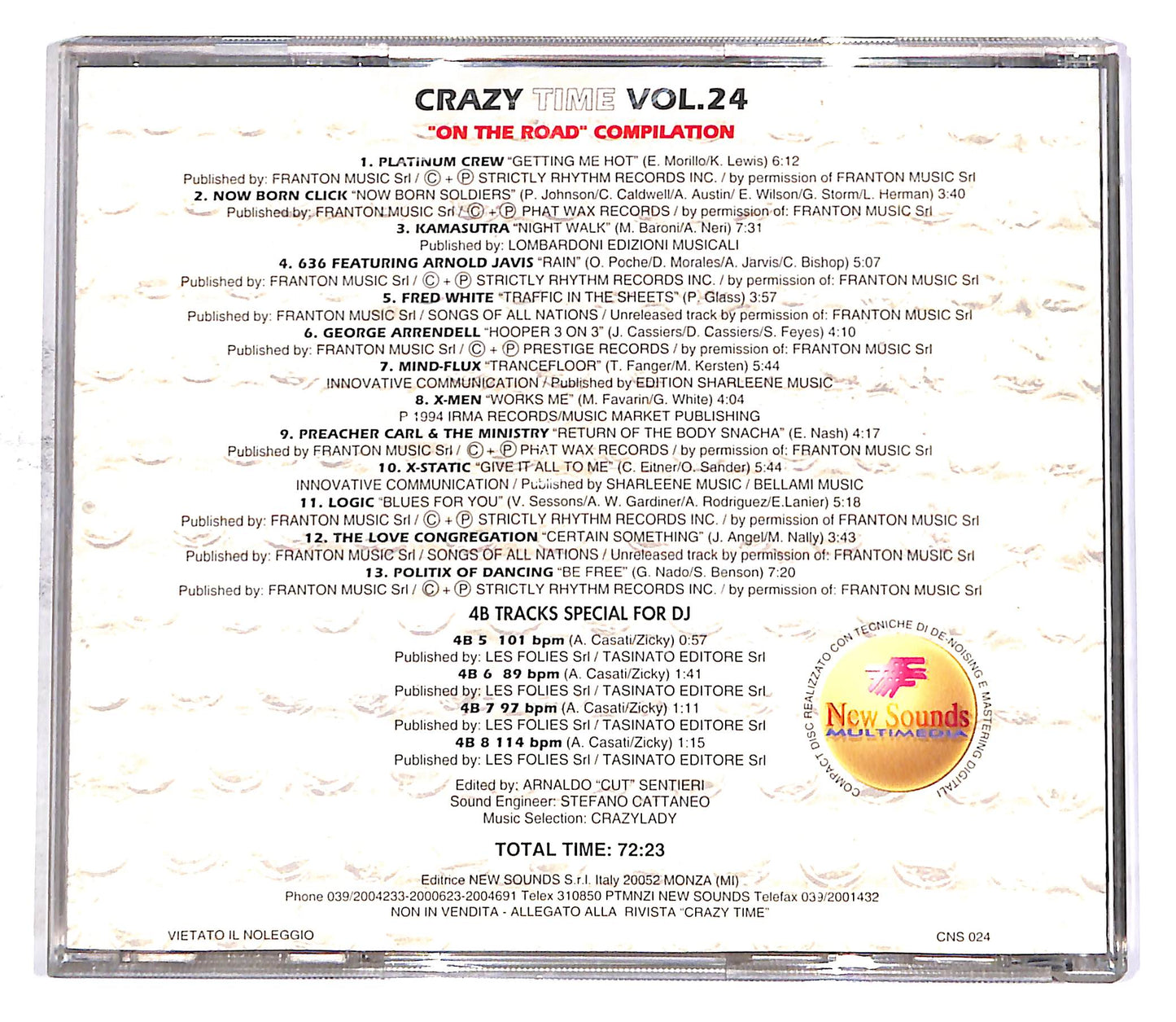 EBOND Crazy Time Vol. 24 - 'On The Road' Compilation EDITORIALE CD CD053047
