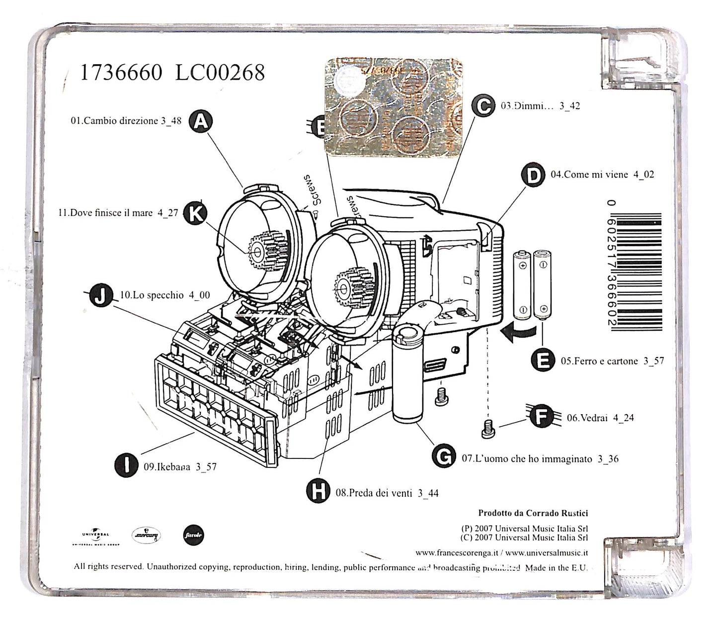 EBOND Francesco Renga - Ferro E Cartone CD CD053058