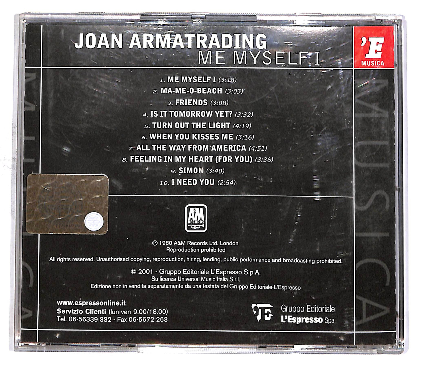 EBOND Joan Armatrading - Me Myself I EDITORIALE CD CD053065