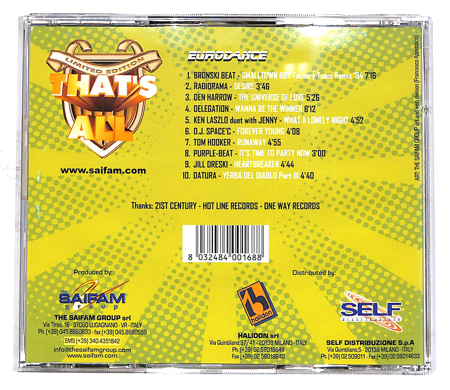EBOND Various - That's All - Eurodance CD CD053066