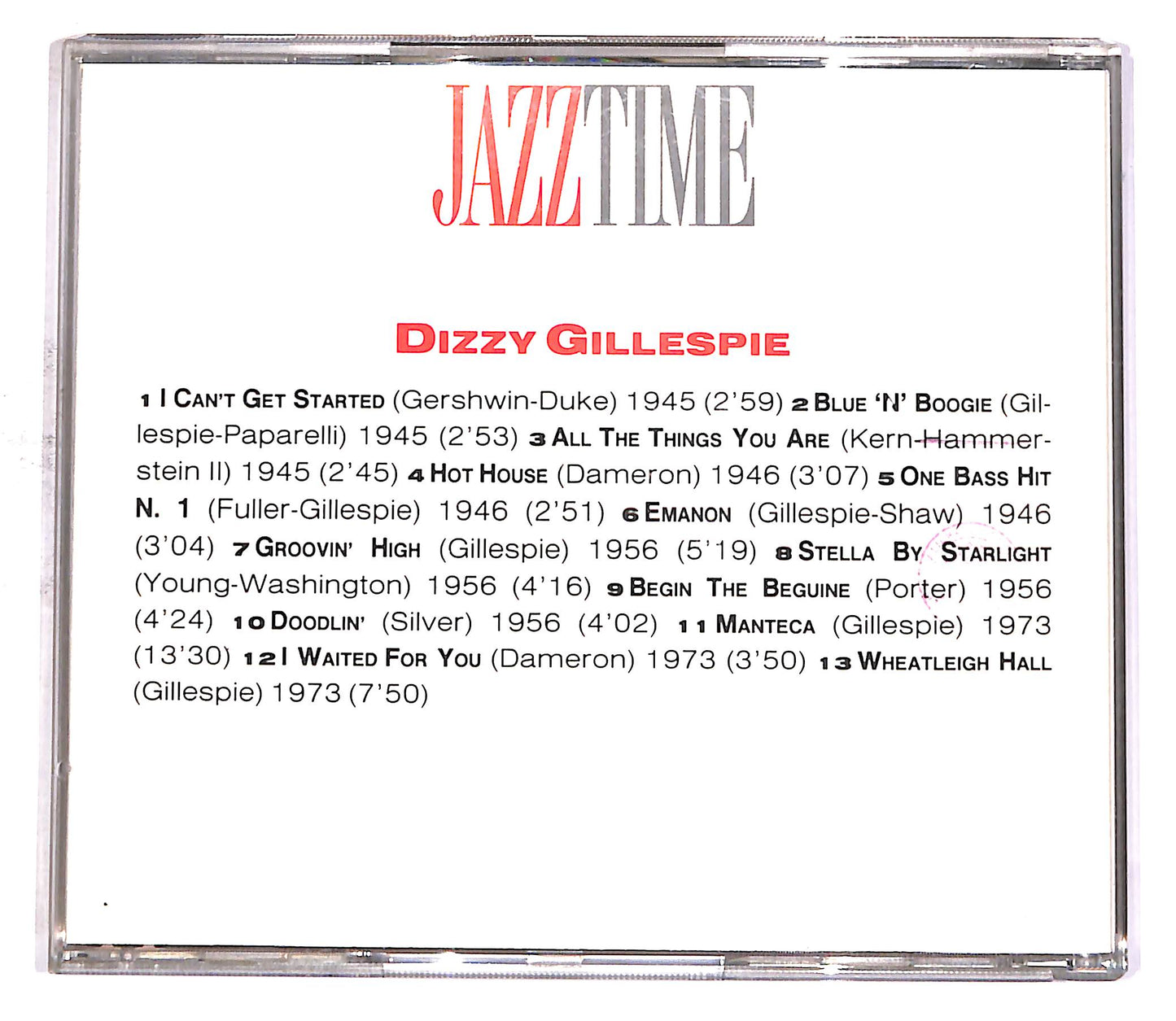 EBOND Dizzy Gillespie - Dizzy Gillespie EDITORIALE CD CD053135