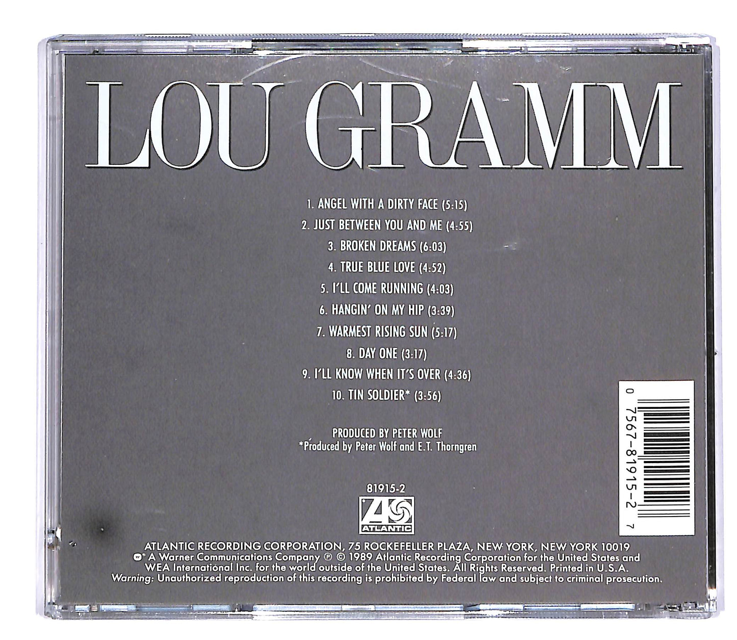 EBOND Lou Gramm - Long Hard Look CD CD053312