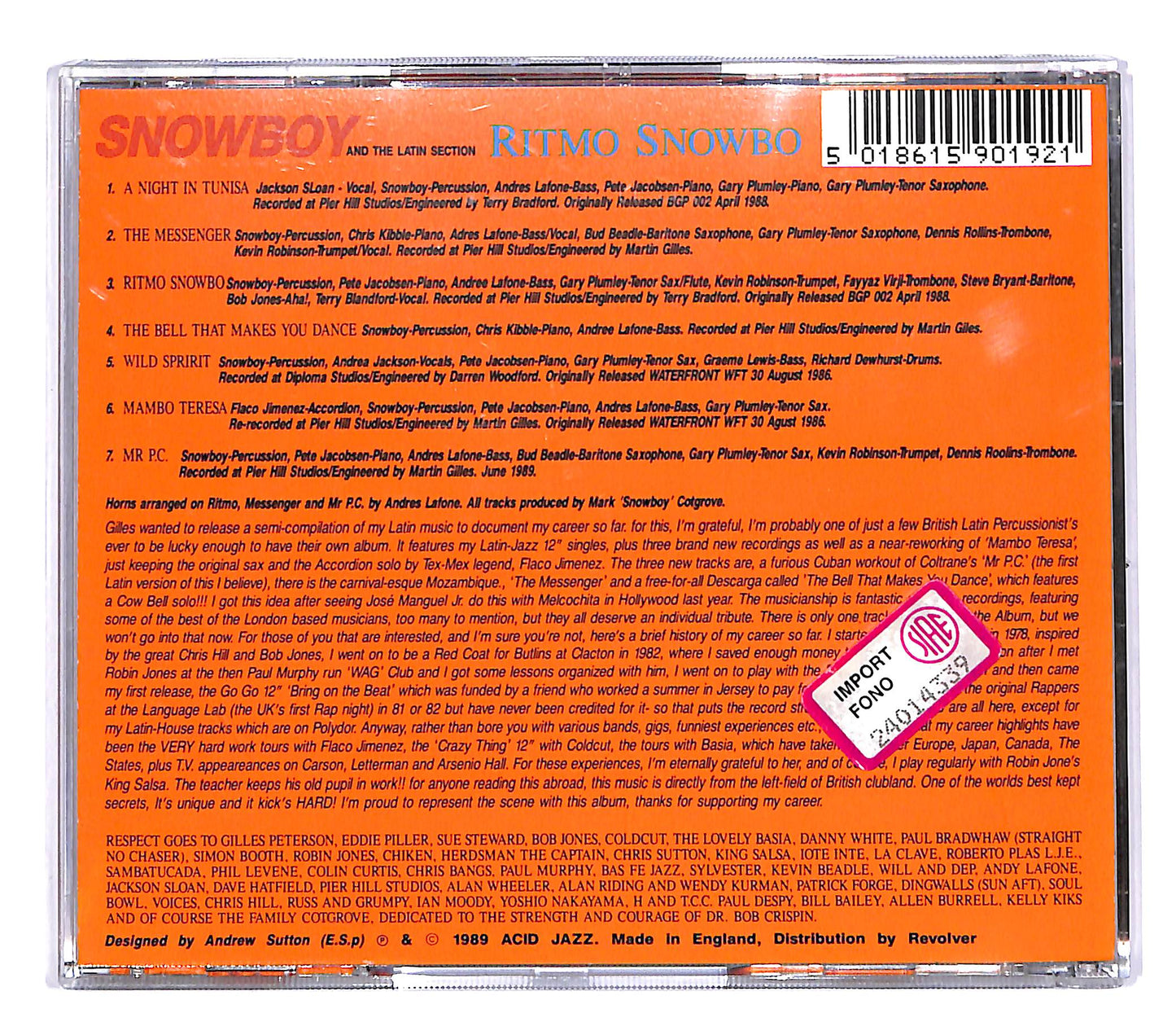 EBOND Snowboy And The Latin Section - Ritmo Snowbo CD CD053317