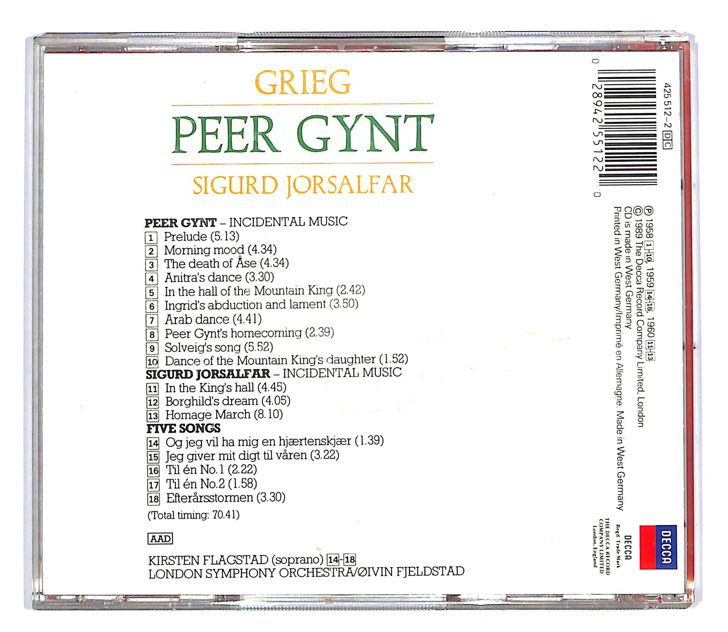EBOND Grieg - Peer Gynt CD CD053503