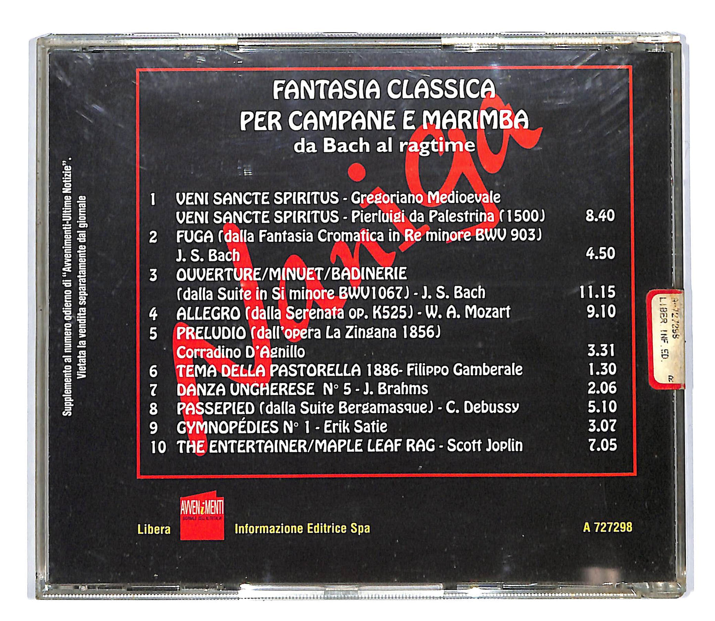 EBOND Naniga - Fantasia Classica per Campane e Marimba EDITORIALE CD CD053510
