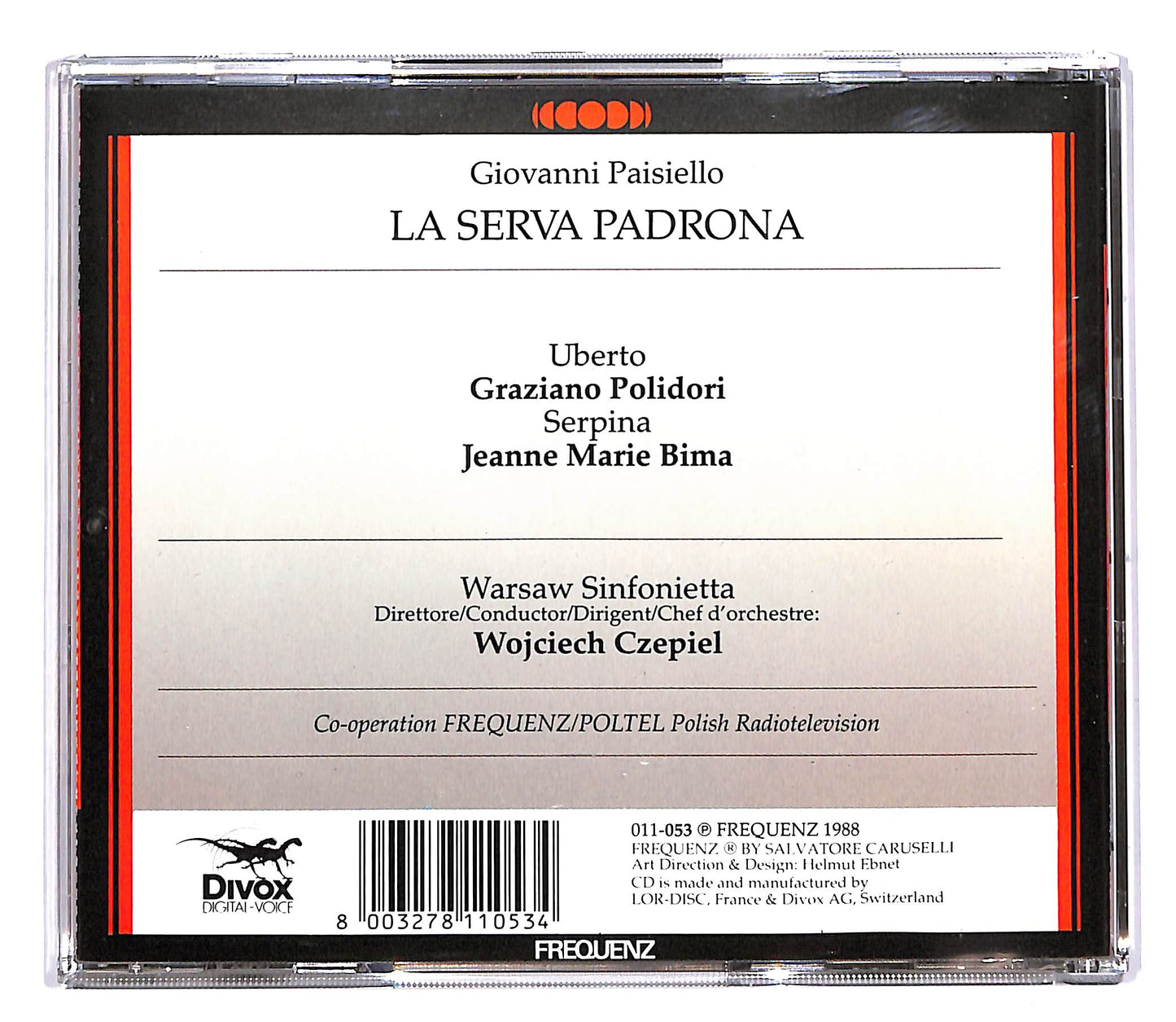 EBOND Paisiello - La Serva Padrona CD CD053663