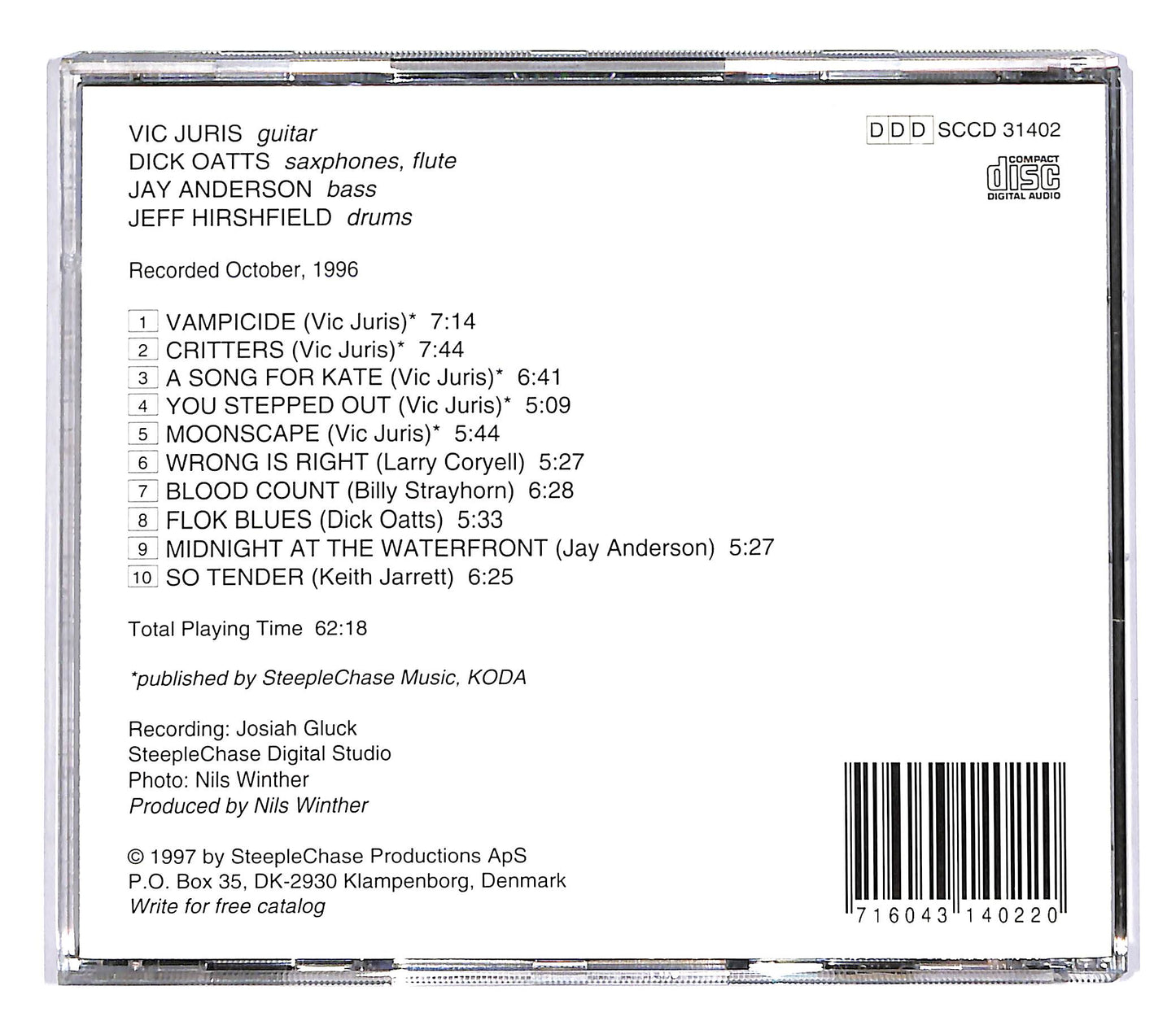 EBOND Vic Juris Quartet - Moonscape CD CD053715