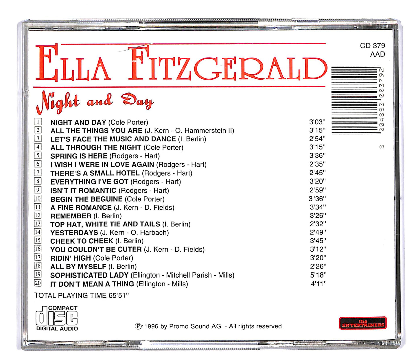 EBOND Ella Fitzgerald - Night And Day CD CD053757