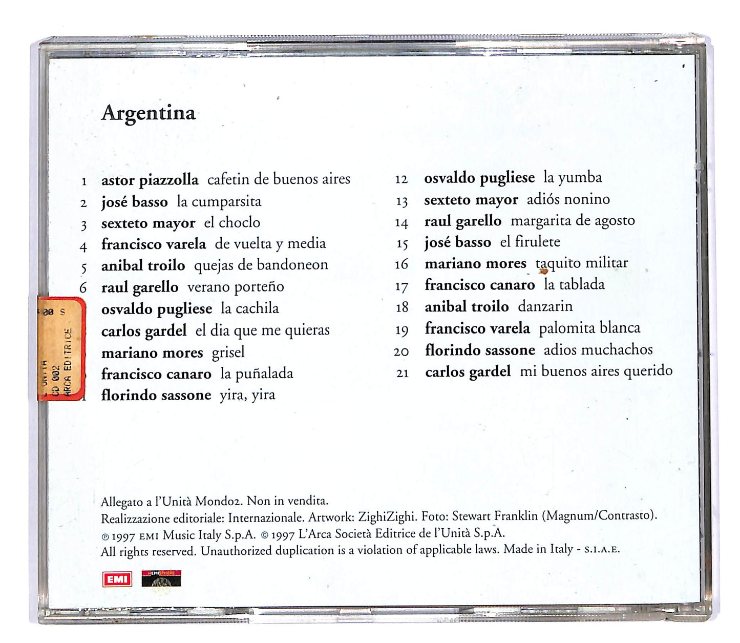 EBOND Various - Argentina Le Vie Del Tango EDITORIALE CD CD053859