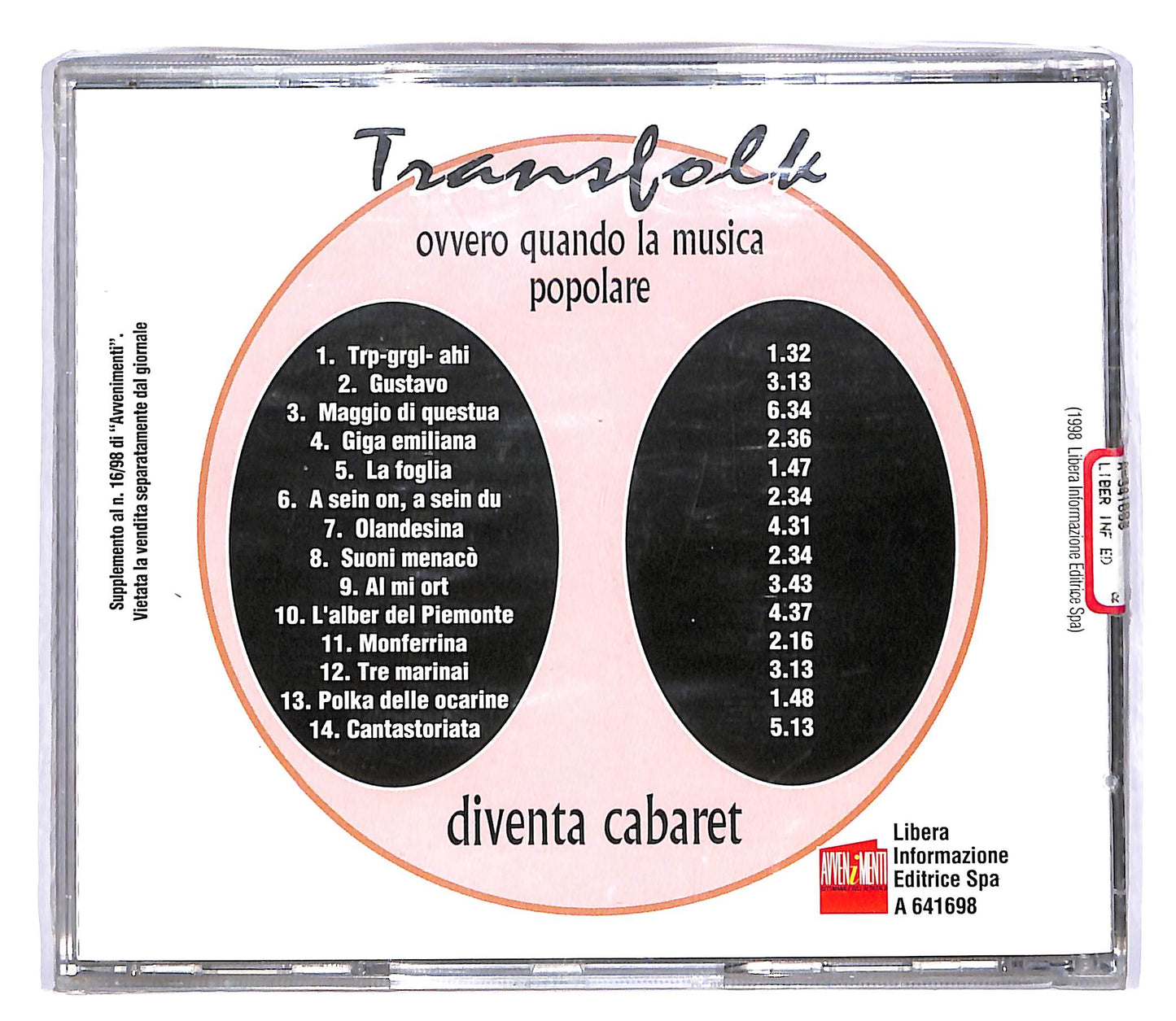 EBOND Gruppo Emiliano - Transfolk EDITORIALE CD CD054001