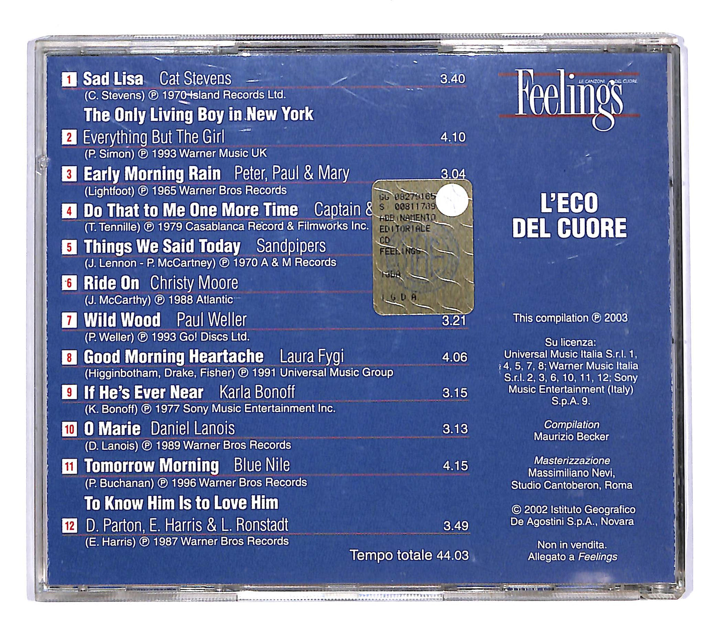 EBOND Various - L'Eco Del Cuore EDITORIALE CD CD054015