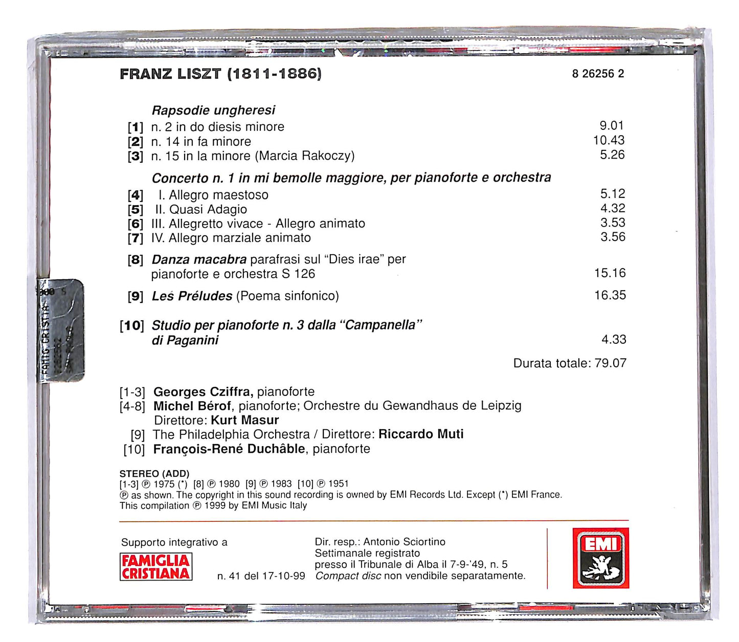 EBOND I Grandi Concerti - Franz Liszt (1811-1886) EDITORIALE CD CD054029