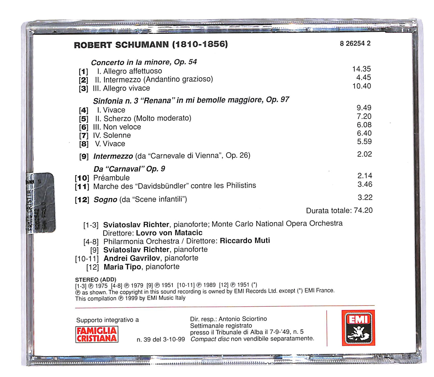 EBOND I Grandi Concerti - Robert Schumann (1810-1856) EDITORIALE CD CD054032