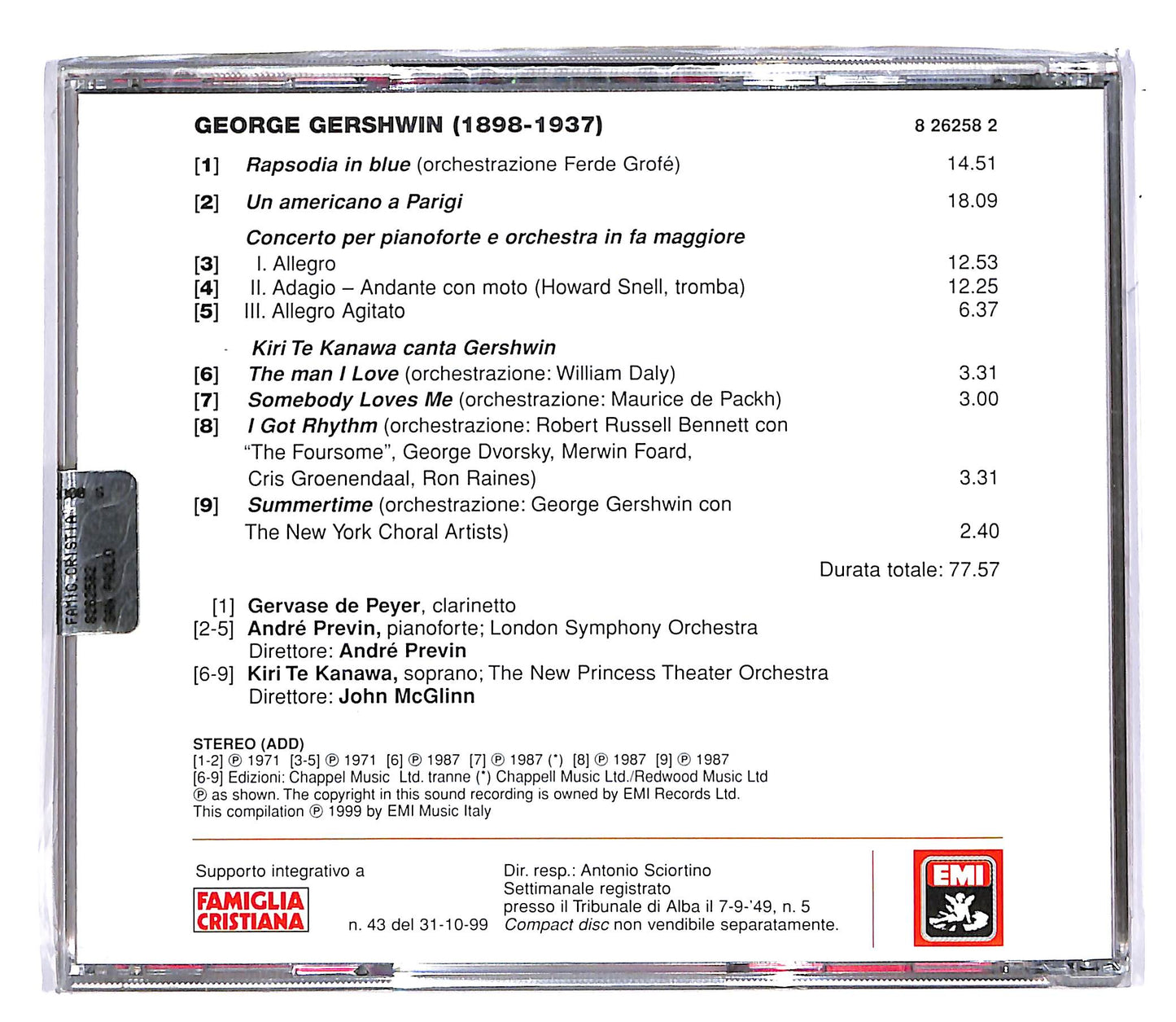 EBOND I Grandi Concerti - George Gershwin EDITORIALE CD CD054124