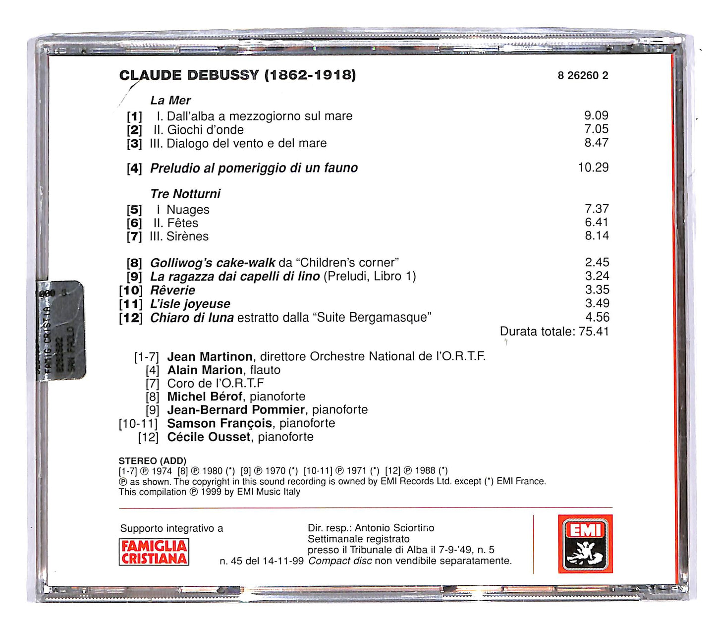 EBOND I Grandi Concerti - Claude Debussy EDITORIALE CD CD054126