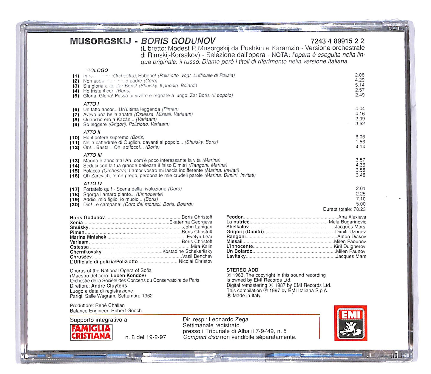 EBOND Musorgskij Boris Godunov - le pagine piu belle EDITORIALE CD CD054133