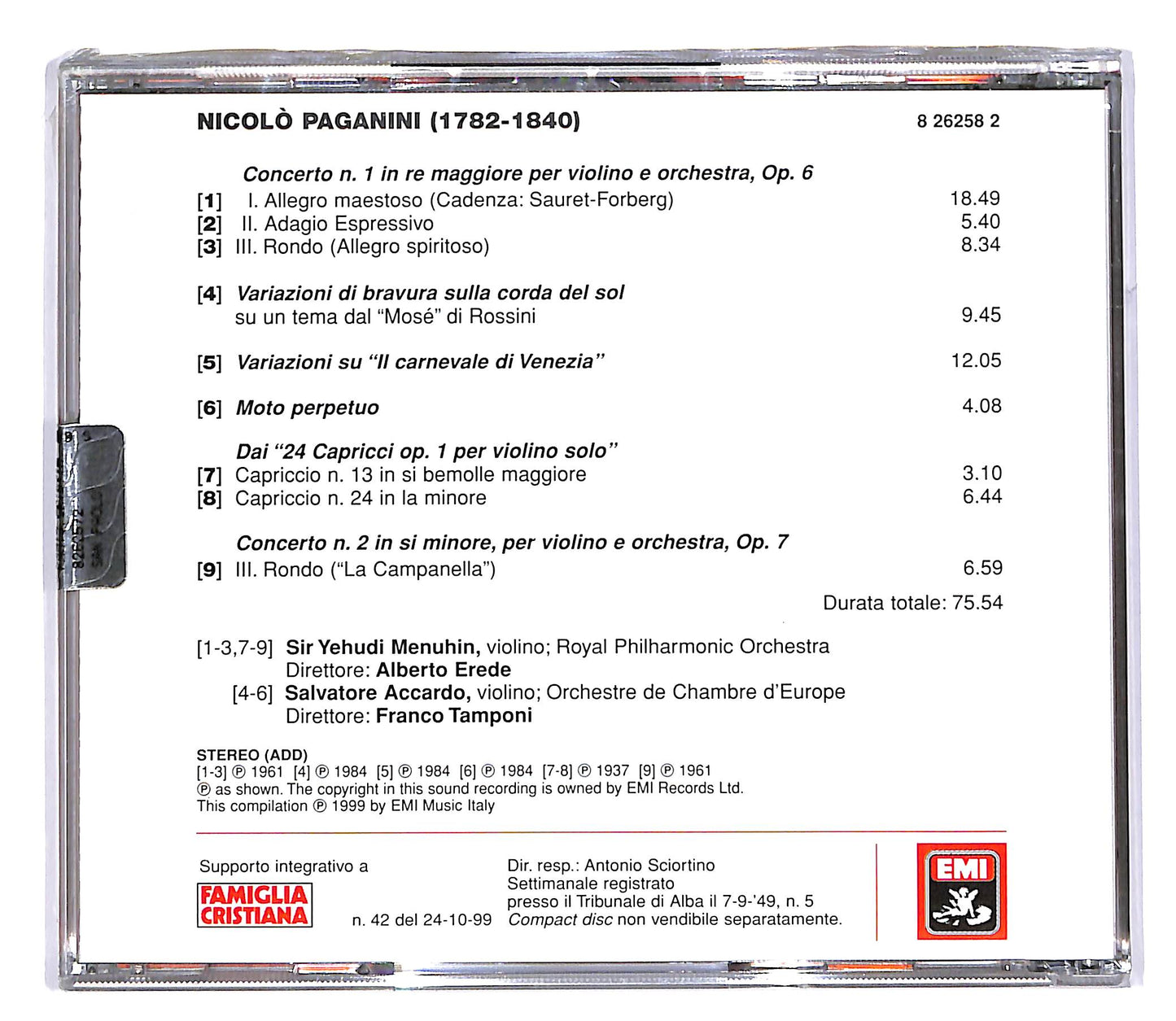 EBOND I Grandi Concerti - Nicolo Paganini EDITORIALE CD CD054135