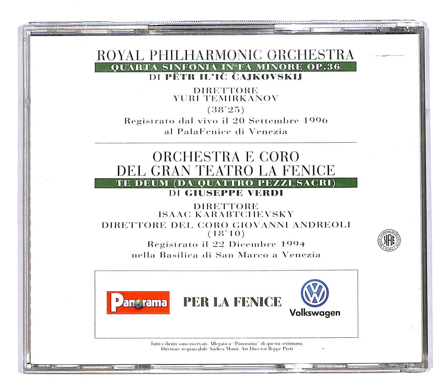 EBOND Various - Concerto Per La Fenice EDITORIALE CD CD054140
