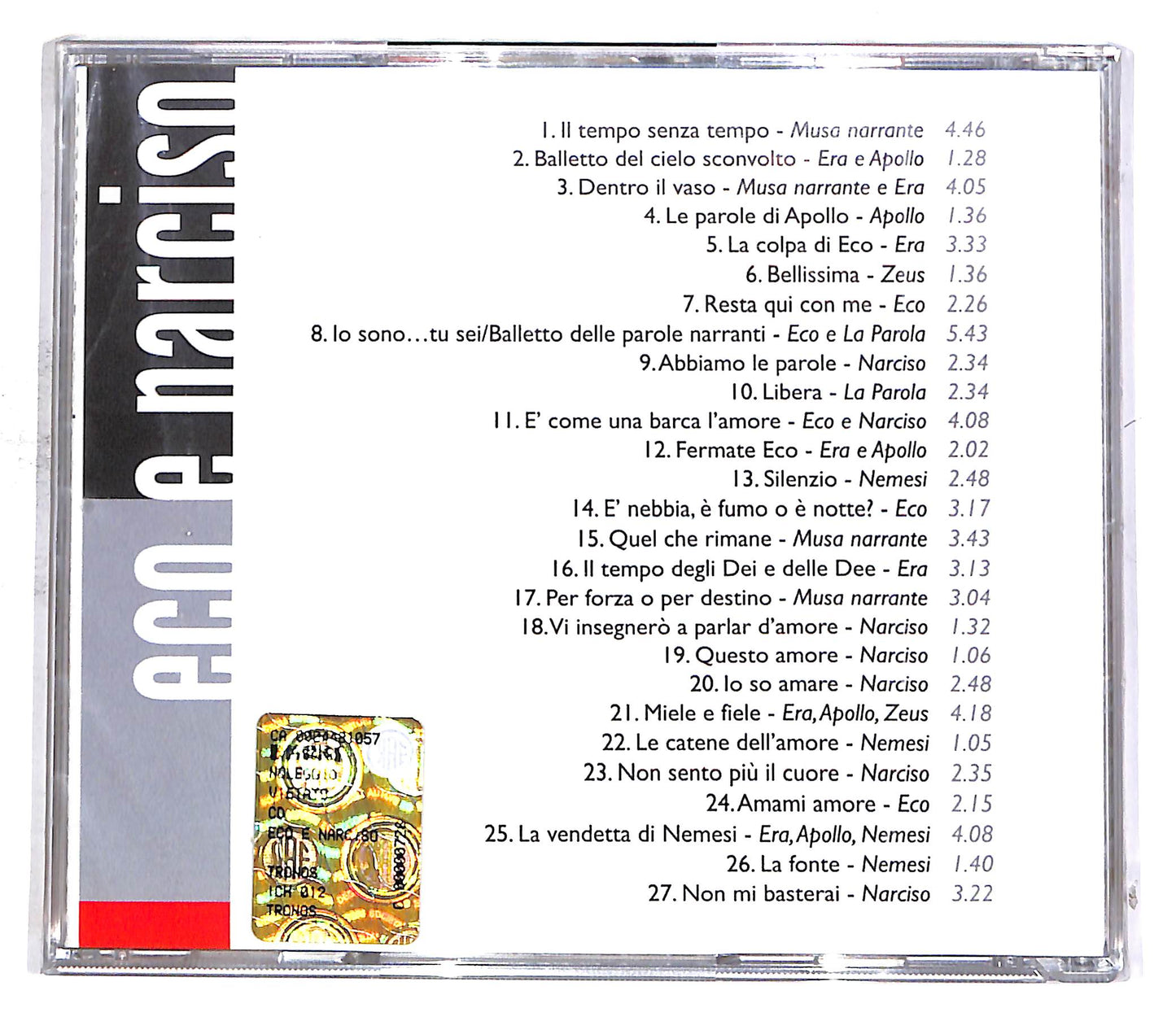 EBOND Eco E Narciso - Il Musical - Di Gianfranco E Nicola Salvio ED CD CD054401