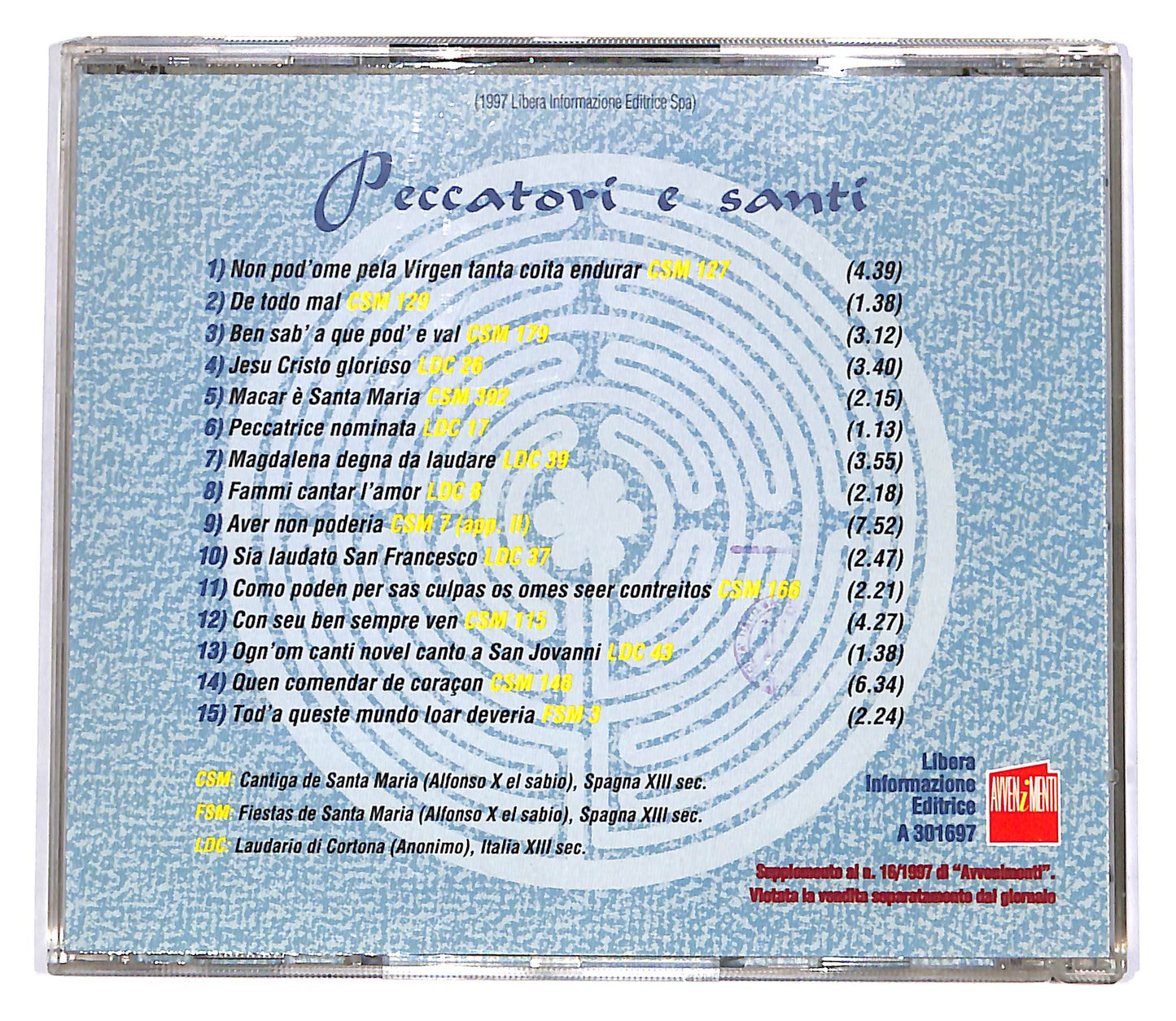 EBOND Peccatori e Santi - Chominciamento Di Gioia EDITORIALE CD CD054517