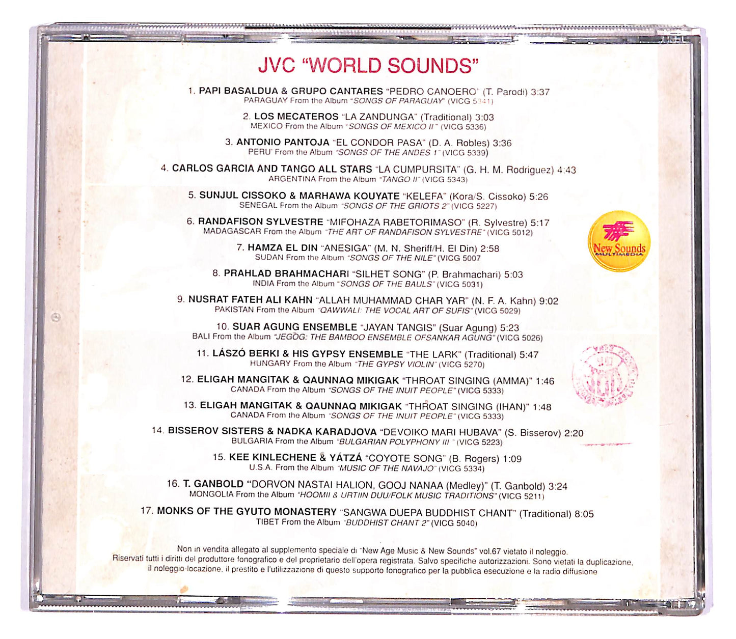 EBOND Various - JVC World Sounds EDITORIALE CD CD054545