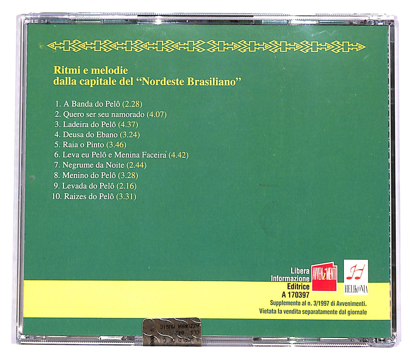 EBOND Ritmi E Melodie Dalla Capitale Del Nordeste Brasiliano EDITORI CD CD054553