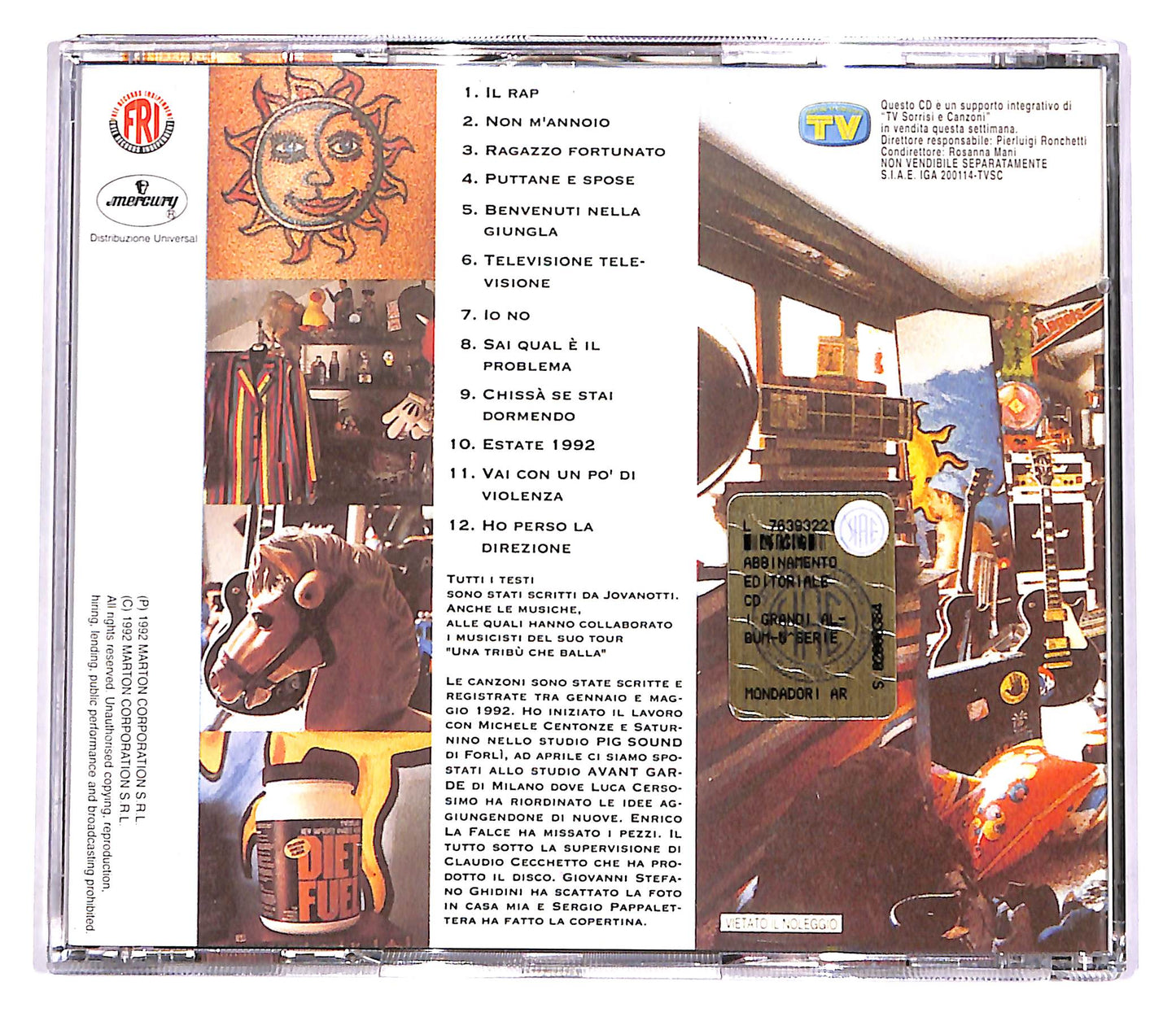 EBOND Jovanotti - Lorenzo 1992 (Vol.2) EDITORIALE CD CD054607