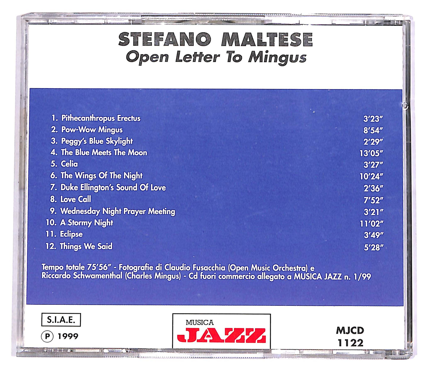 EBOND Stefano Maltese - Open Letter To Mingus EDITORIALE CD CD054745