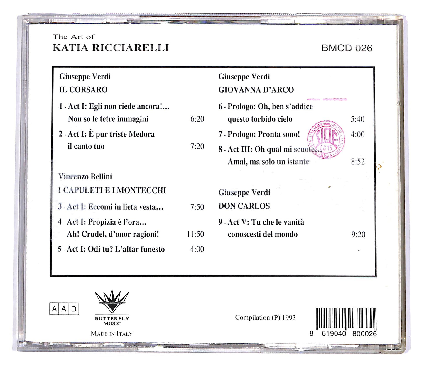 EBOND The Art Of Katia Ricciarelli CD CD054759